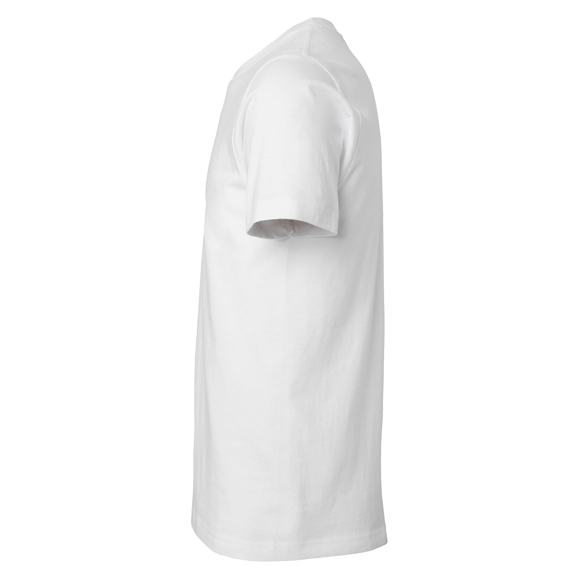 T-shirt Kings unisexe en coton bio peigné, col côtelé en lycra, blanc - South West 1000188101