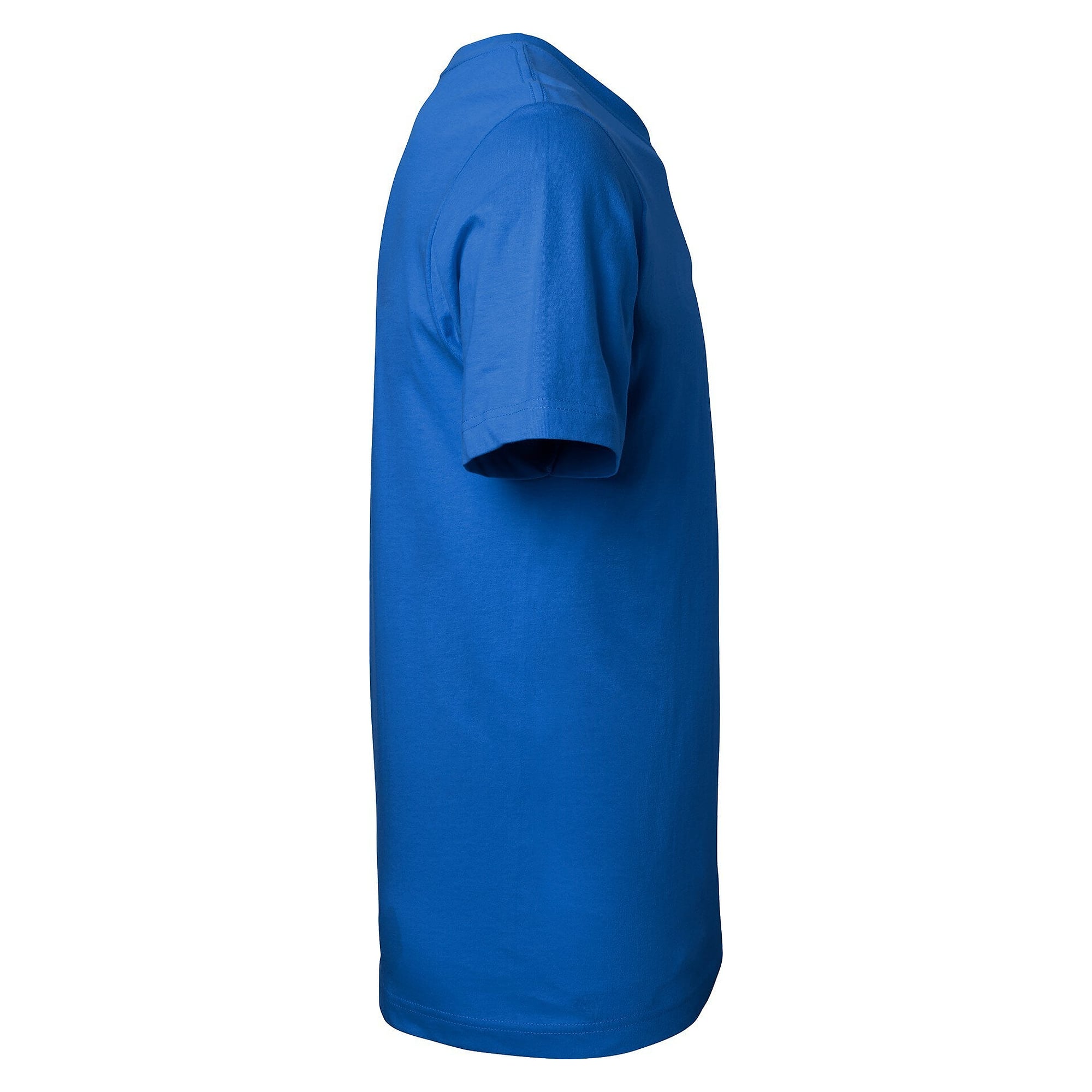 T-shirt Kings unisexe en coton bio peigné, col côtelé en lycra, bleu roi - South West 1000188406