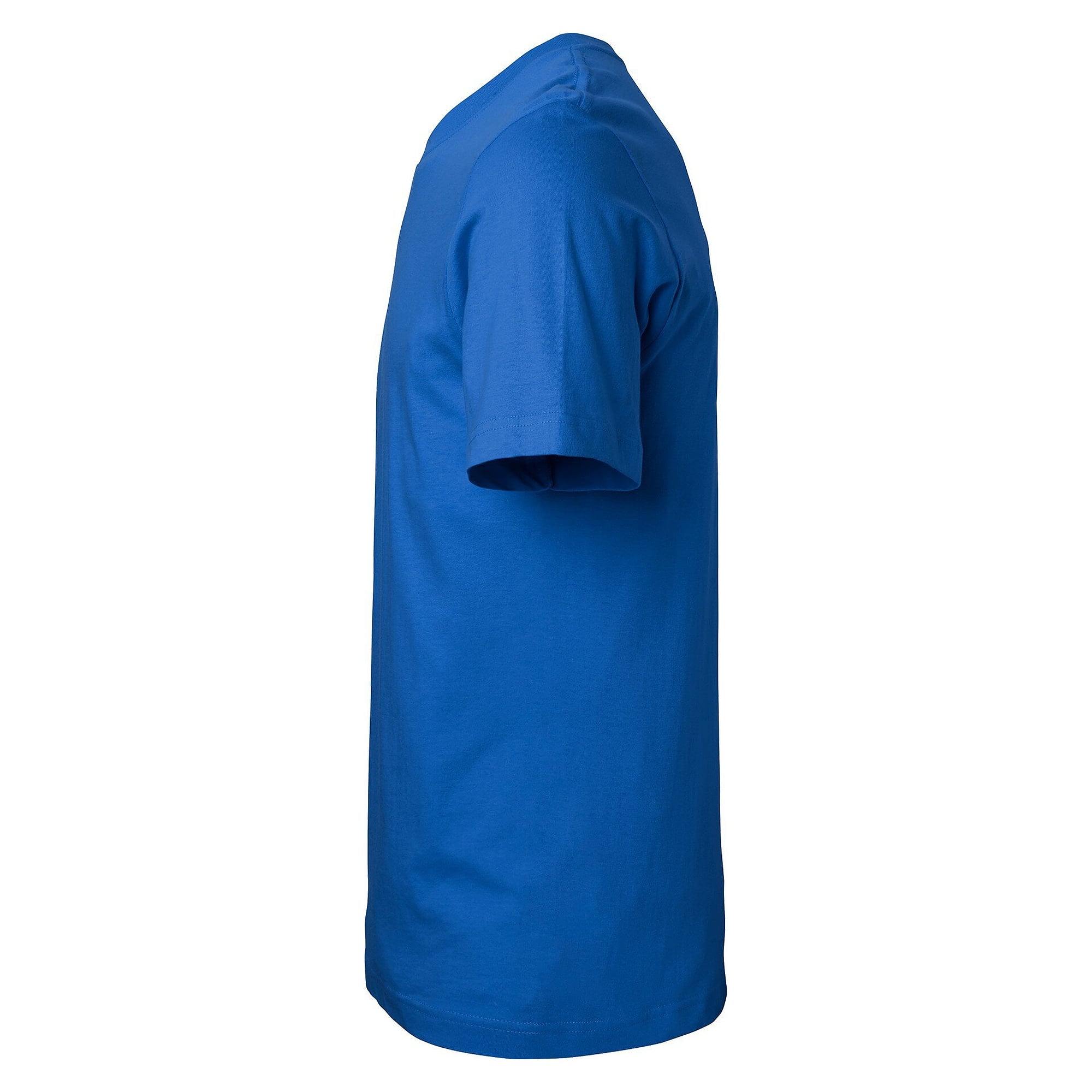 T-shirt Kings unisexe en coton bio peigné, col côtelé en lycra, bleu roi - South West 1000188406