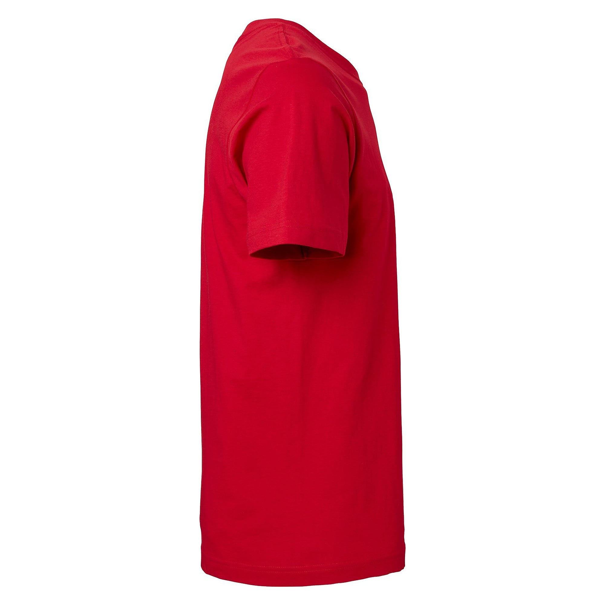 T-shirt Kings unisexe en coton bio peigné, col côtelé en lycra, rouge - South West 1000188607