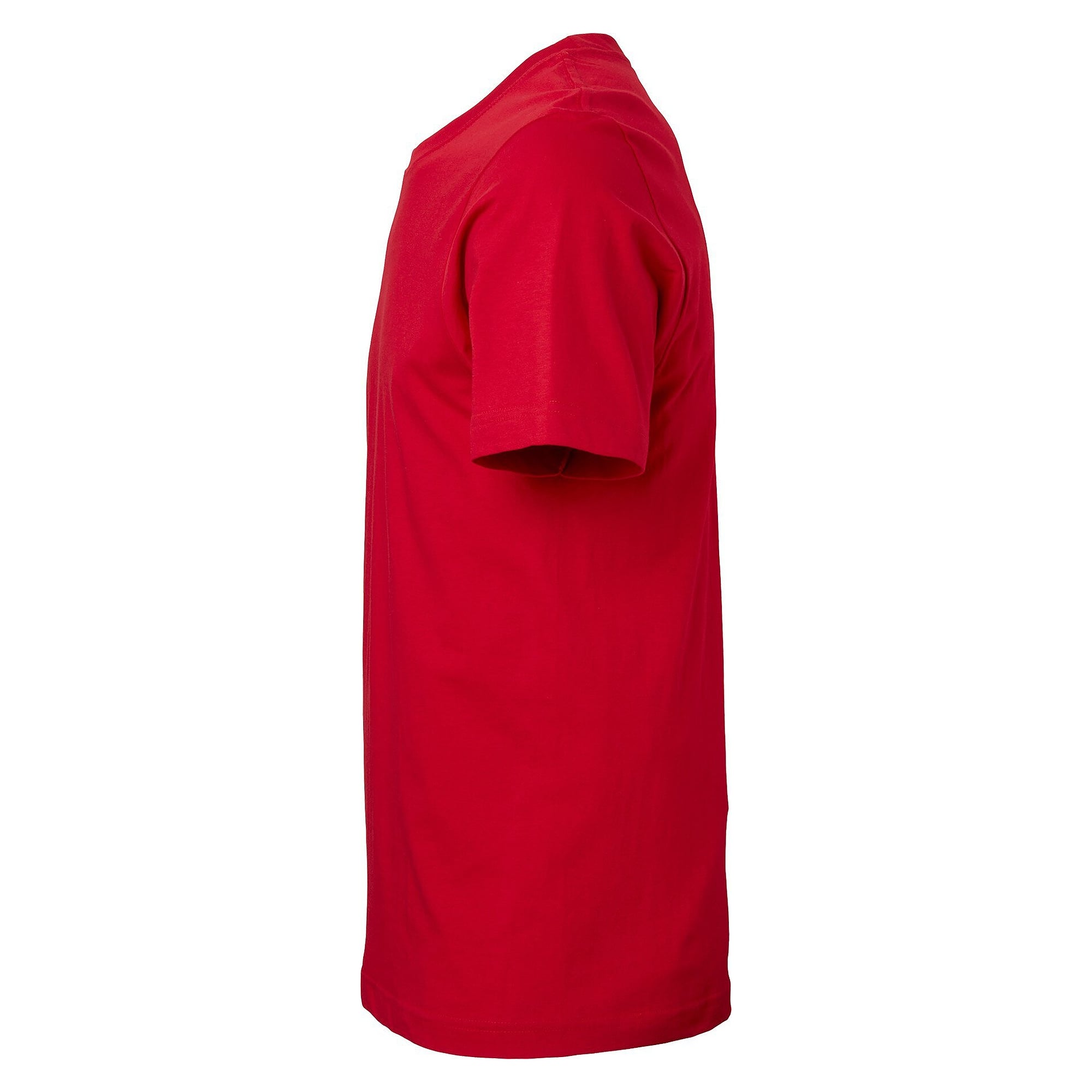 T-shirt Kings unisexe en coton bio peigné, col côtelé en lycra, rouge - South West 1000188607