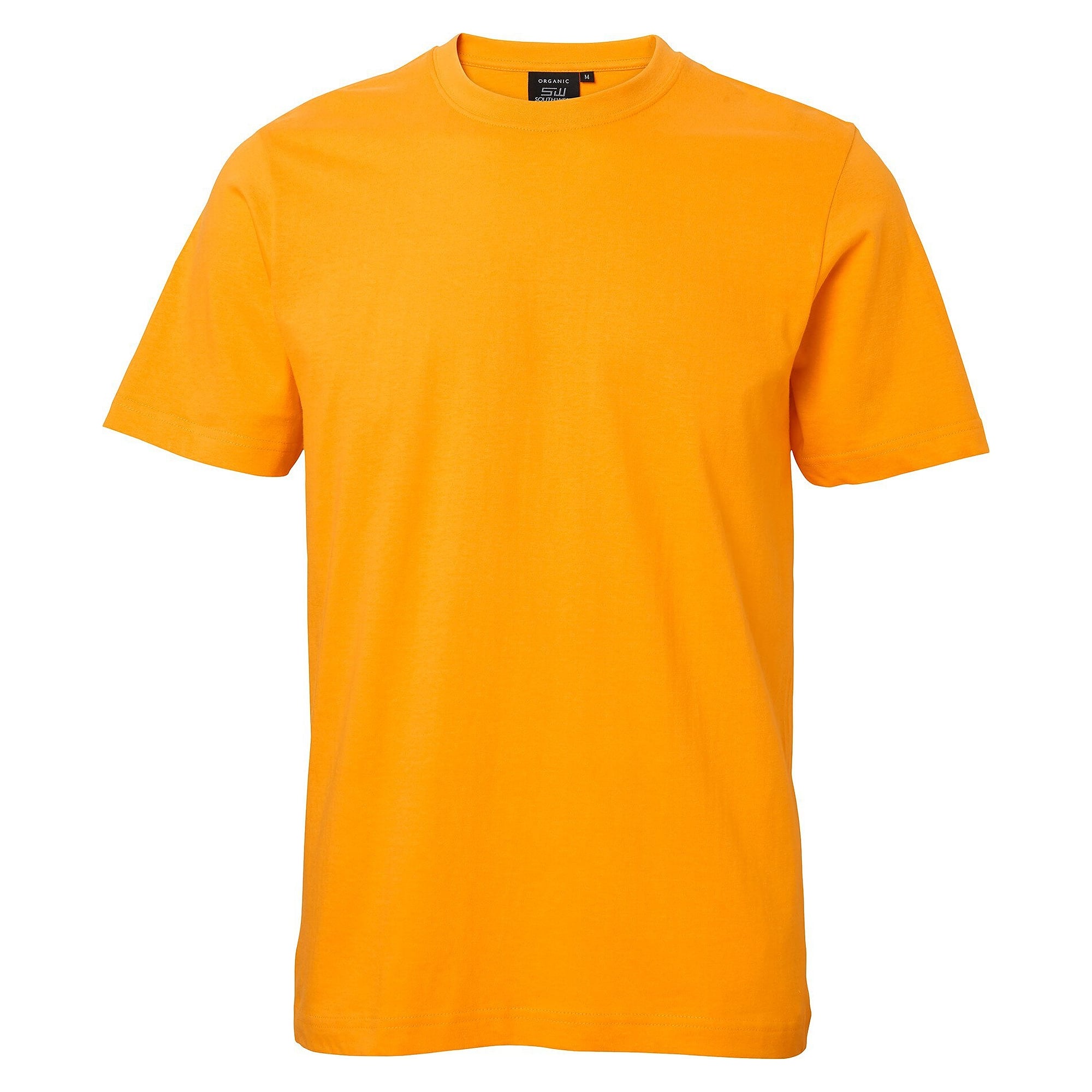 T-shirt Kings unisexe en coton bio peigné, col côtelé en lycra, orange - South West 1000188806