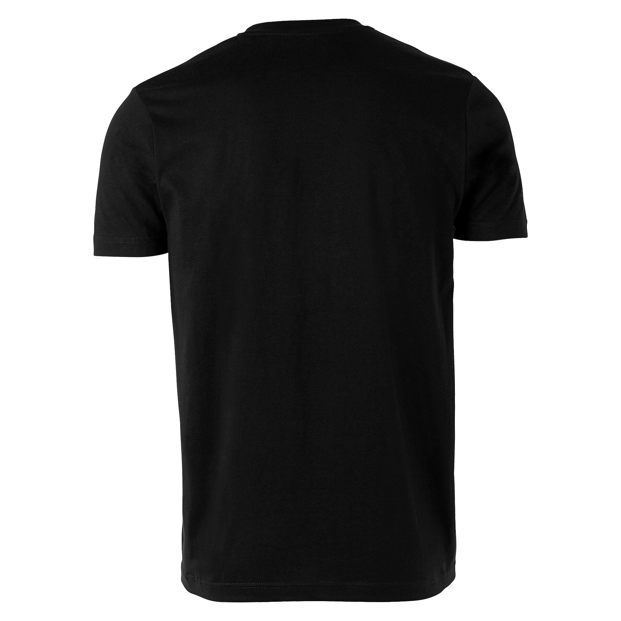 T-shirt Basic unisexe en coton avec encolure côtelée, noir - South West 1000192001