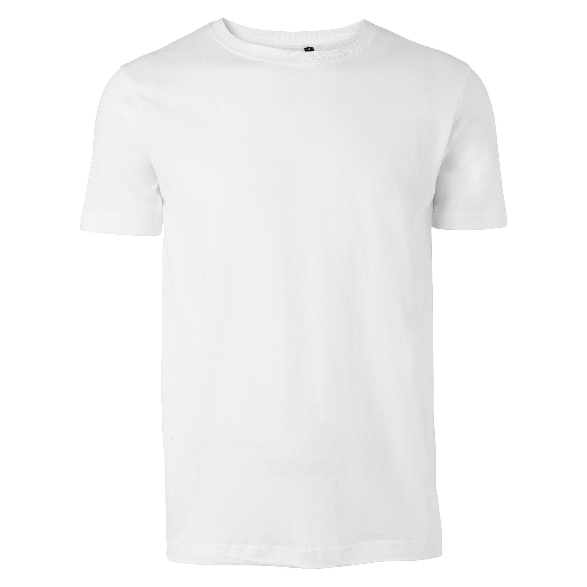 T-shirt Basic unisexe en coton avec encolure côtelée, blanc - South West 1000192101
