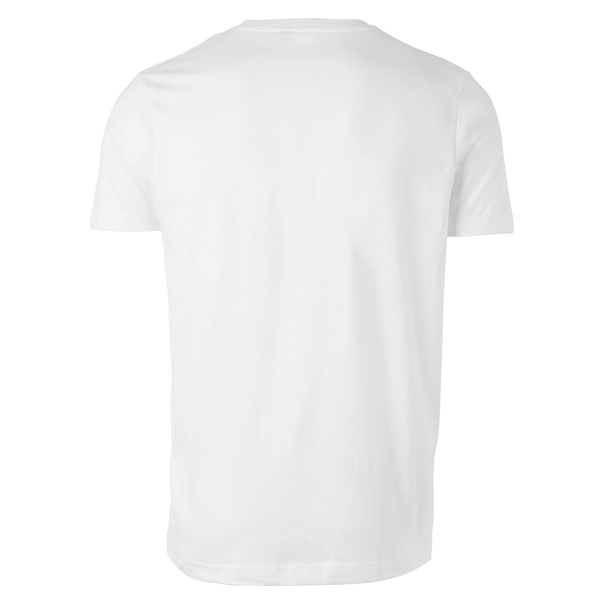 T-shirt Basic unisexe en coton avec encolure côtelée, blanc - South West 1000192101