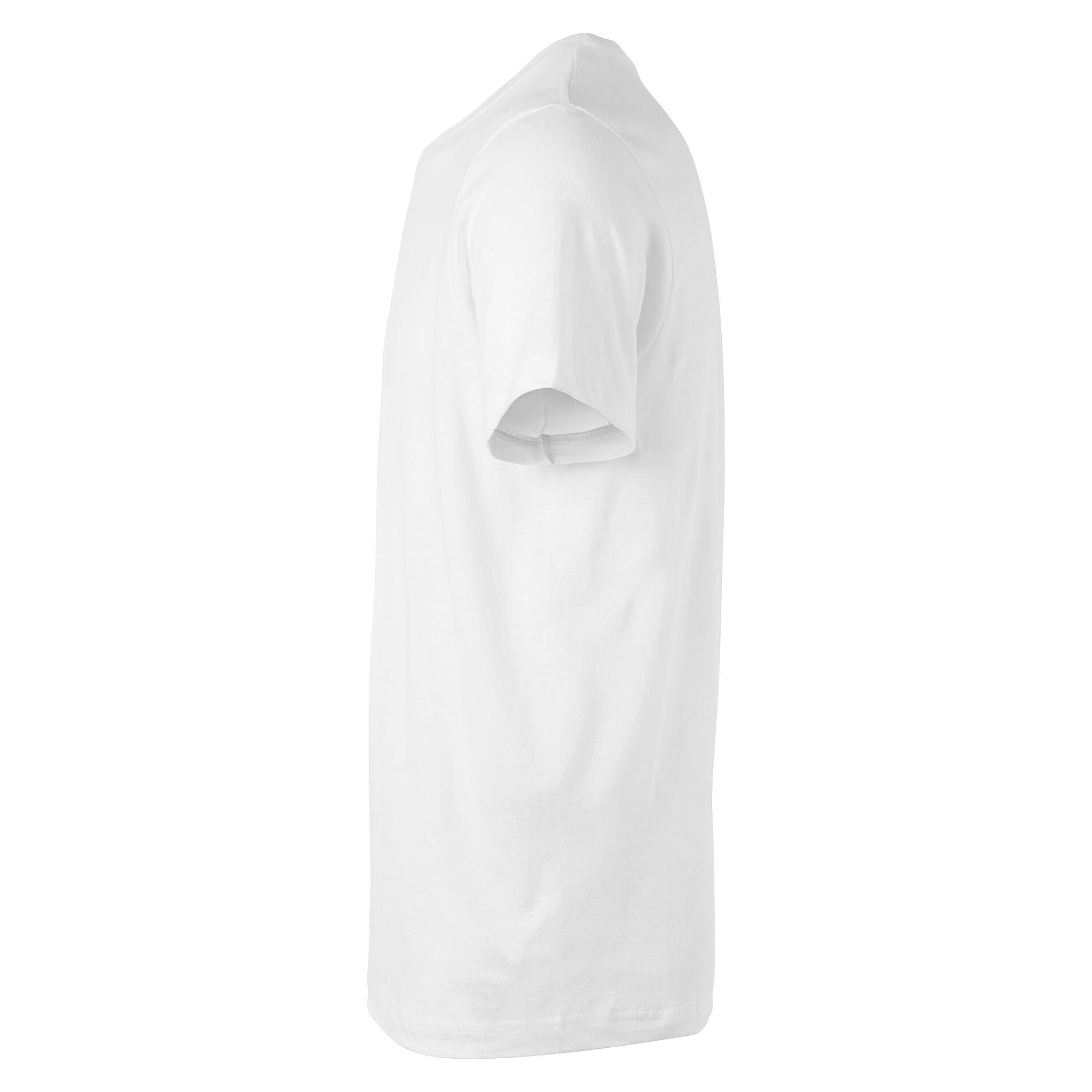 T-shirt Basic unisexe en coton avec encolure côtelée, blanc - South West 1000192101