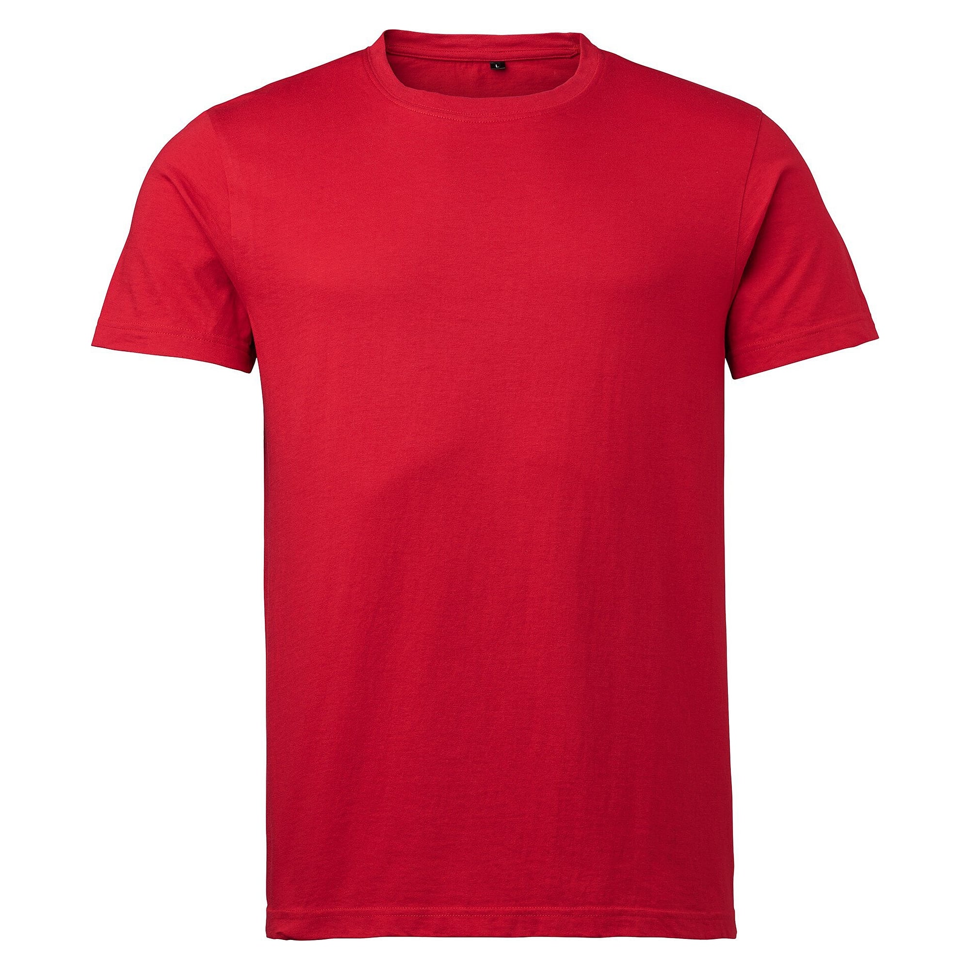 T-shirt Basic unisexe en coton avec encolure côtelée, rouge - South West 1000192607
