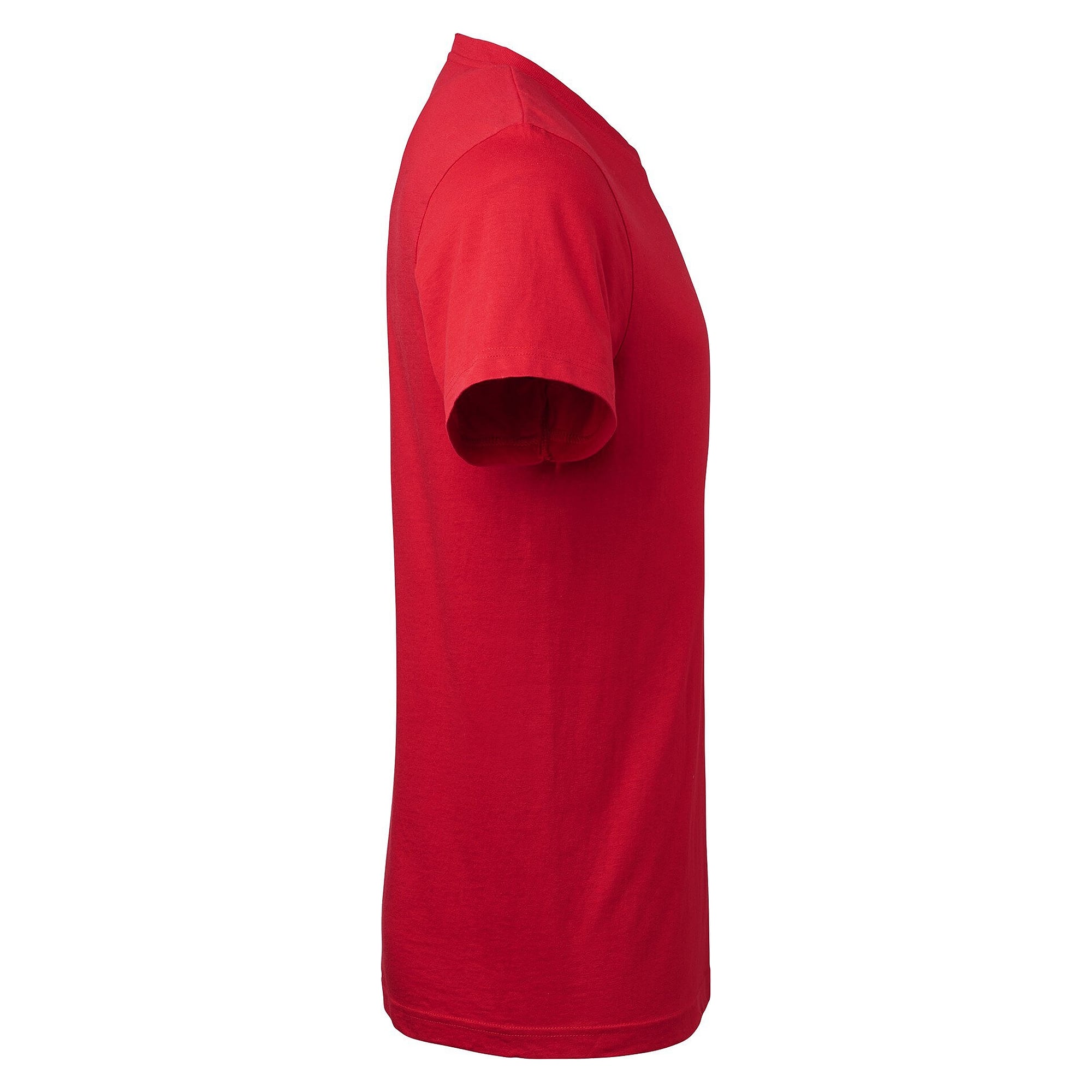 Basic unisex T-shirt in cotton with ribbed neckline, red - South West 1000192607