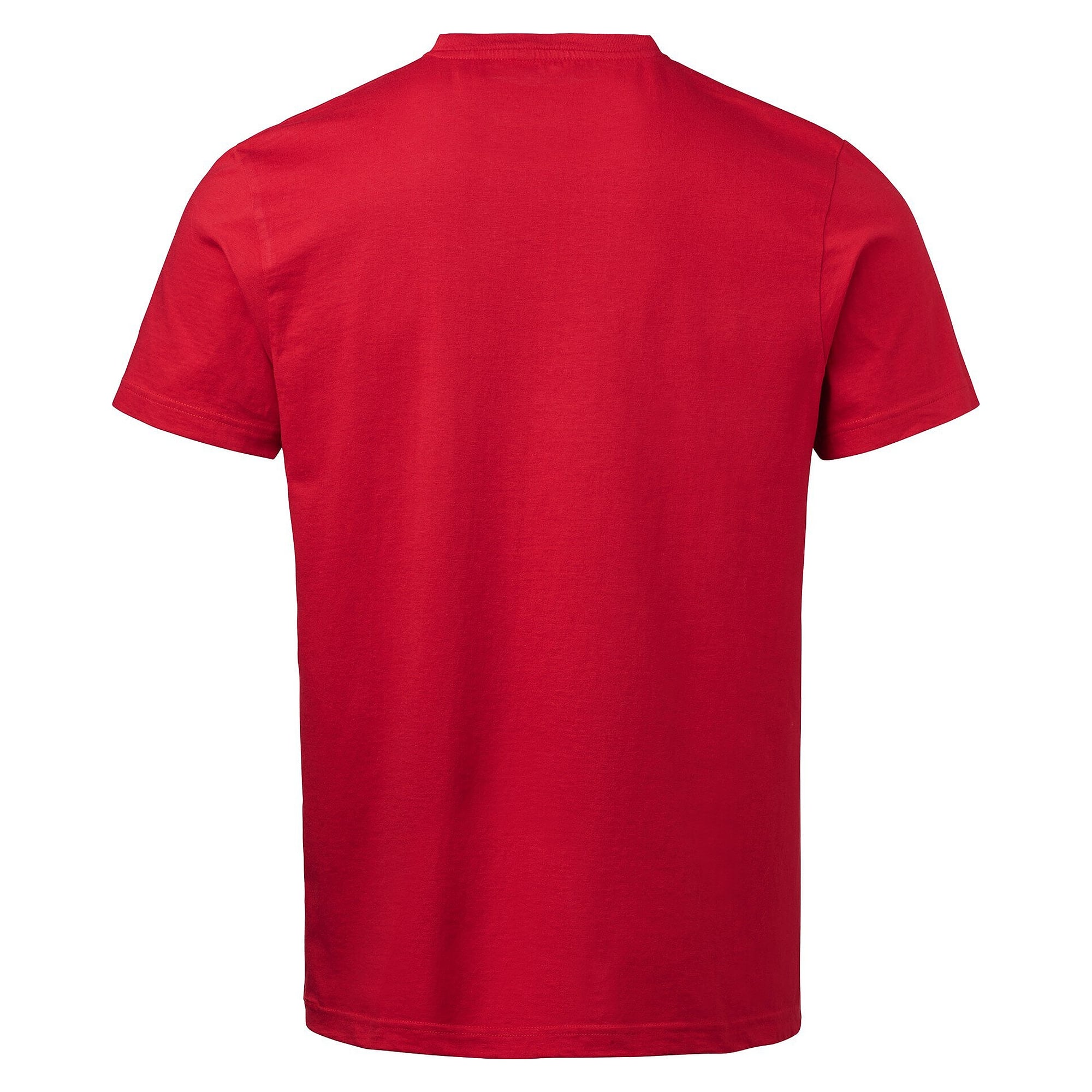 Basic unisex T-shirt in cotton with ribbed neckline, red - South West 1000192607