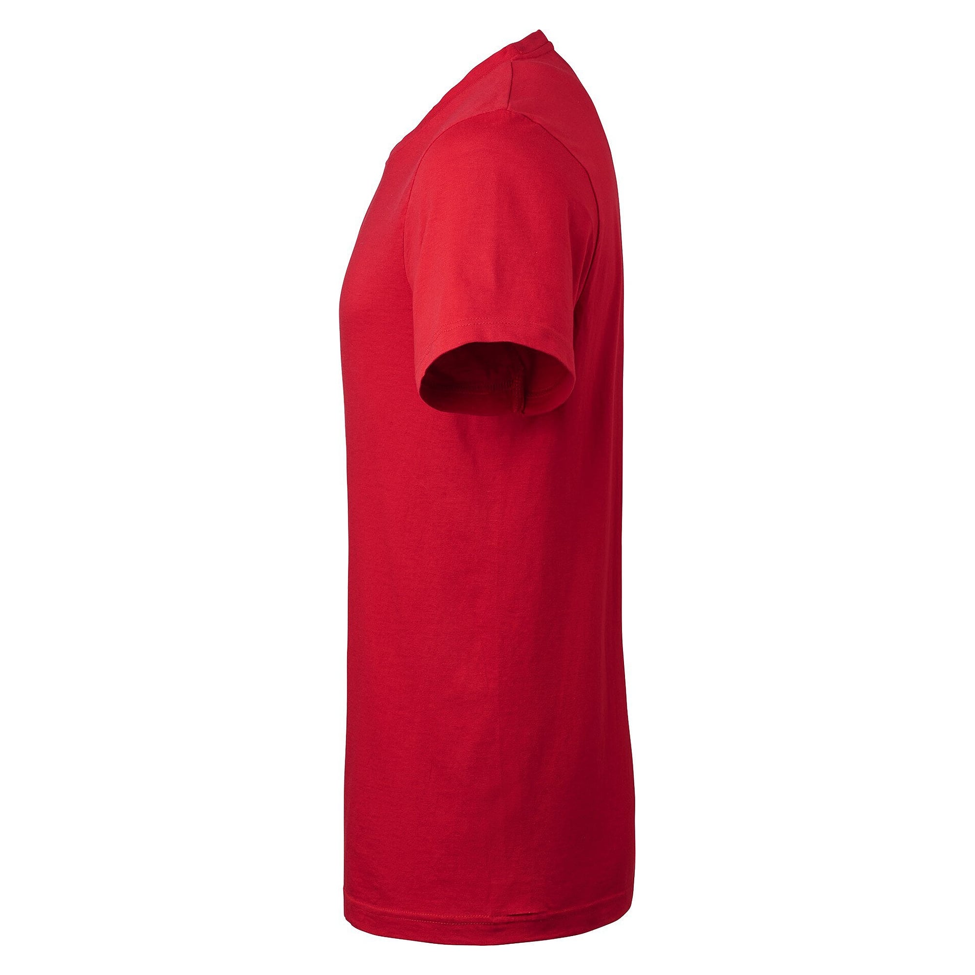 Basic unisex T-shirt in cotton with ribbed neckline, red - South West 1000192607