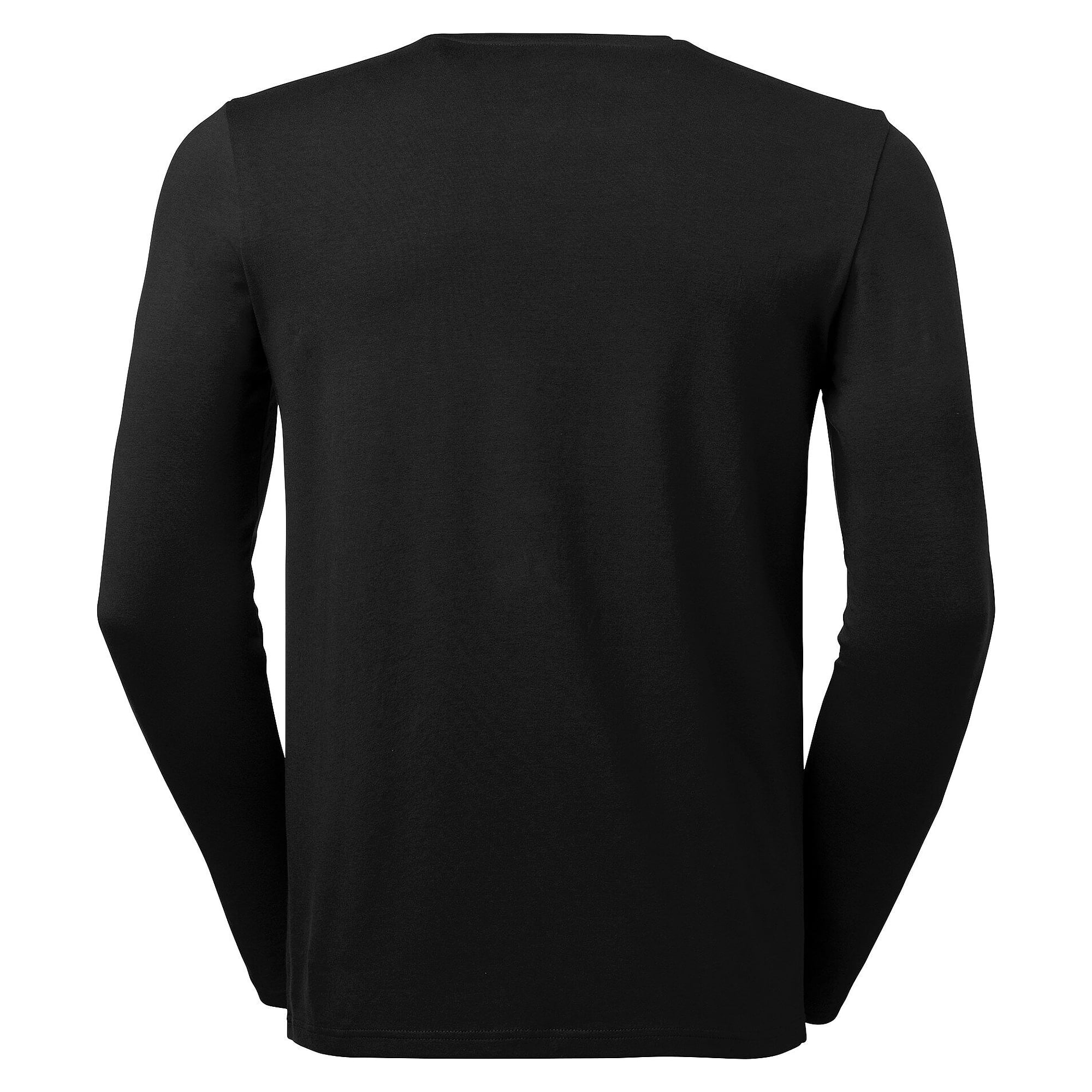 T-shirt manches longues homme Leo en coton bio Fairtrade avec stretch, noir - South West 1000197001
