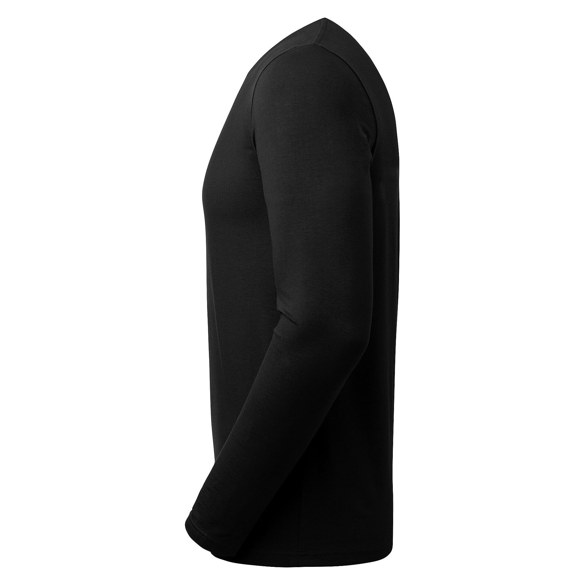 T-shirt manches longues homme Leo en coton bio Fairtrade avec stretch, noir - South West 1000197001