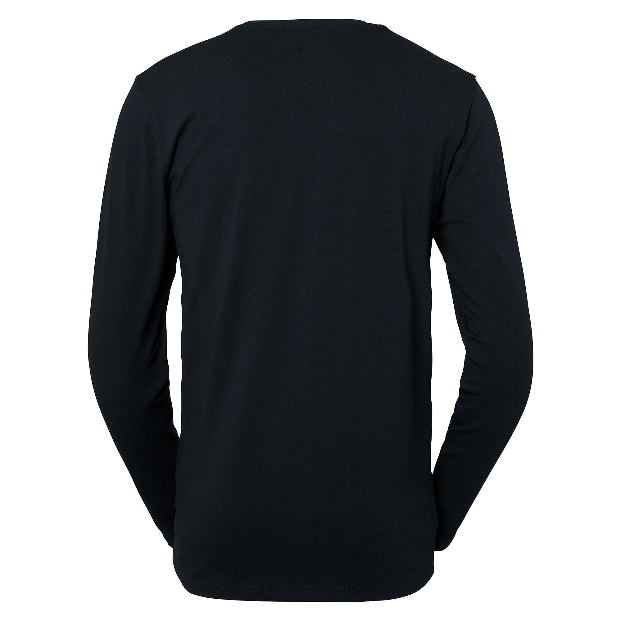 T-shirt manches longues homme Leo en coton bio Fairtrade avec stretch, bleu marine - South West 1000197403