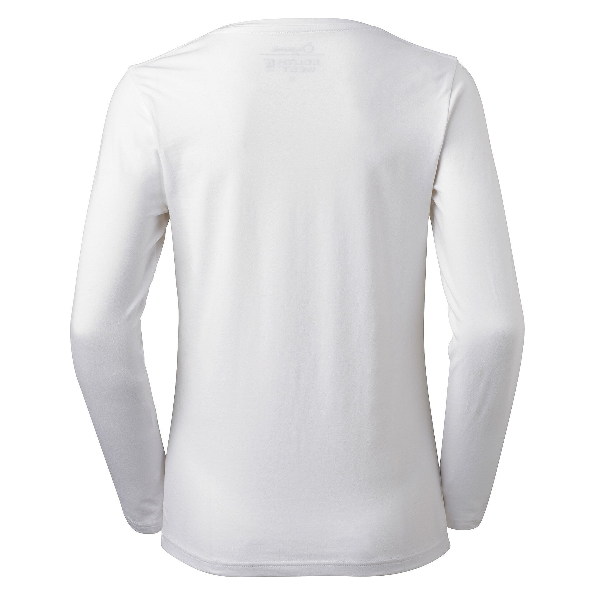 T-shirt manches longues femme Lily en coton bio Fairtrade avec stretch, blanc - South West 1000199101