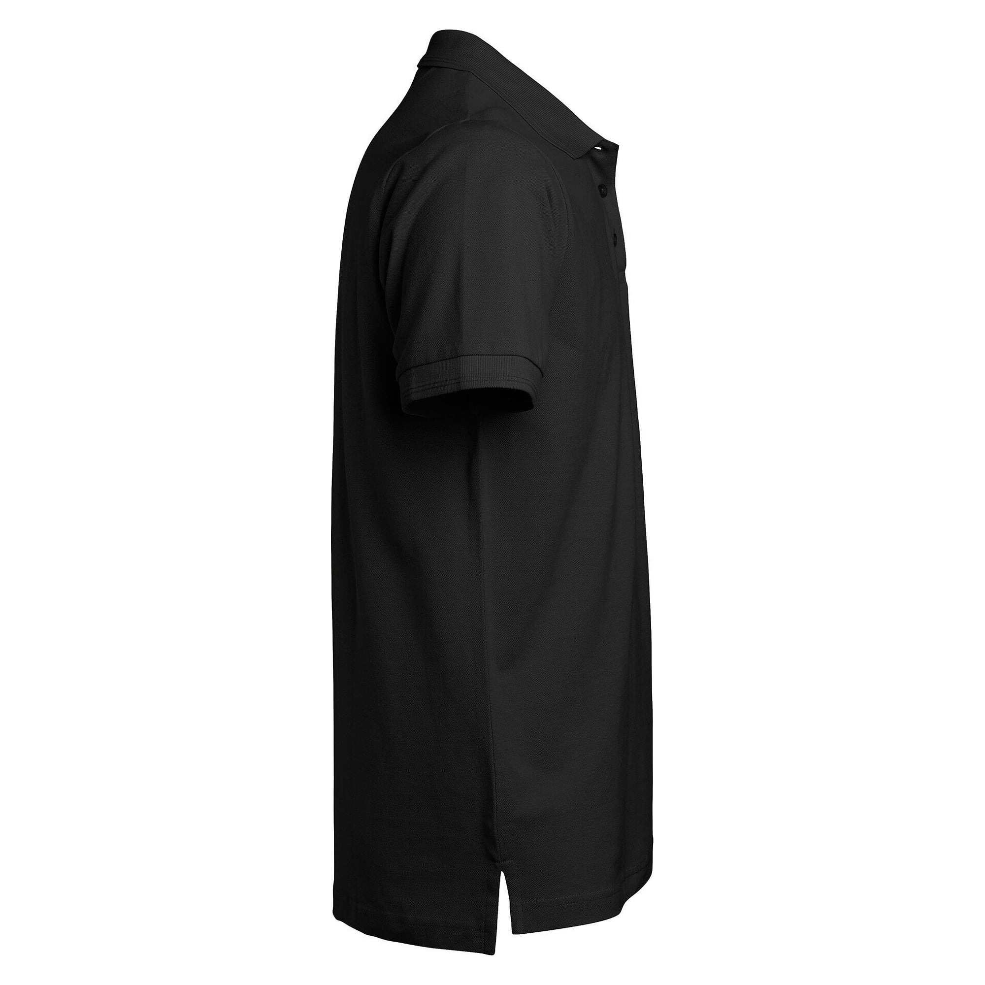 Klassisches Piqué-Poloshirt Coronado für Herren aus Baumwolle mit Seitenschlitzen, schwarz - South West 1000205001