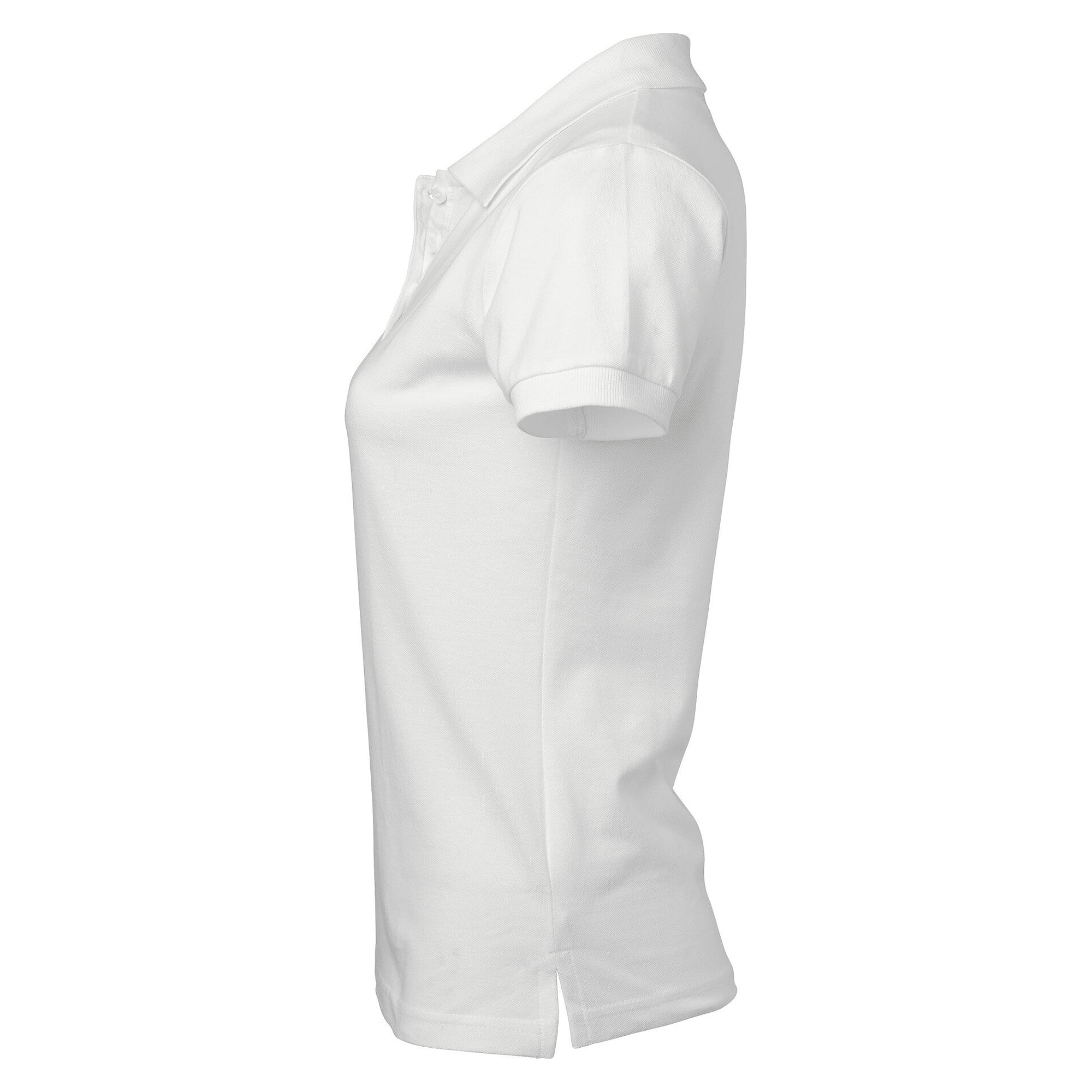 Polo piqué classique femme Coronita avec patte de boutonnage allongée, blanc - South West 1000206101