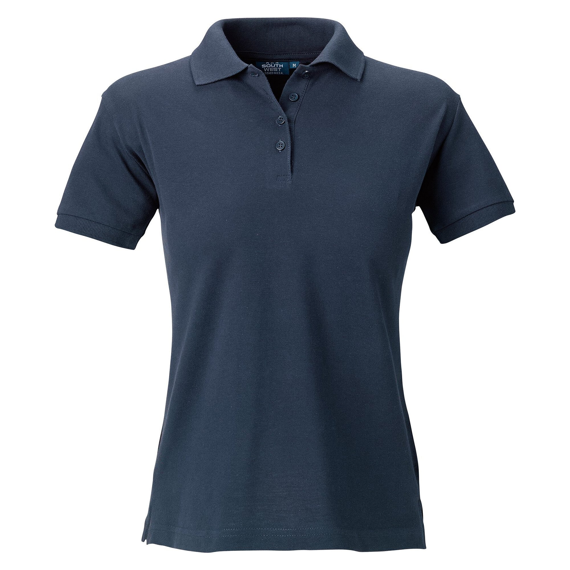 Polo femme Coronita en piqué de coton, manches courtes, bleu marine - South West 1000206403
