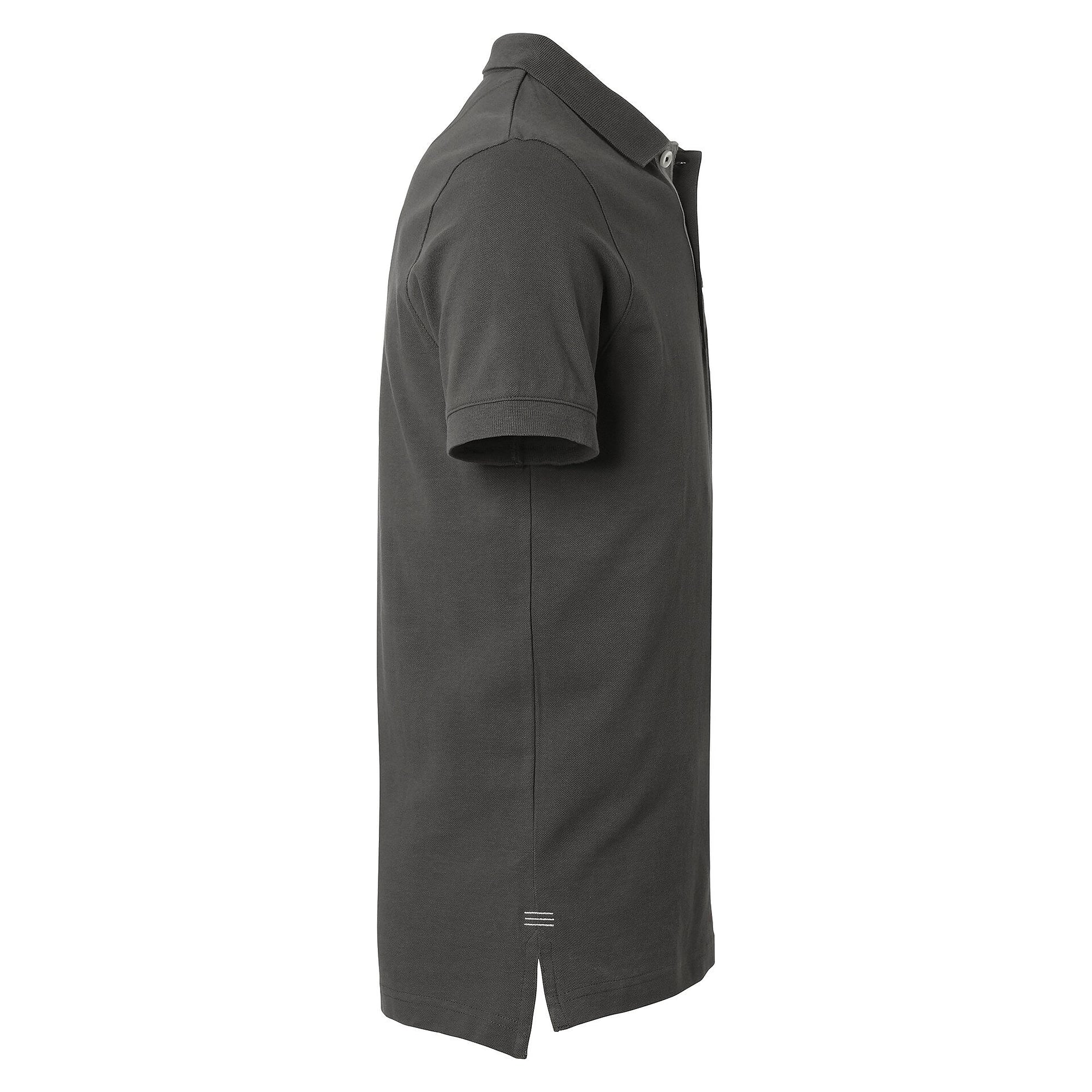 Polo piqué homme Morris en coton avec bande de propreté, graphite - South West 1000207025