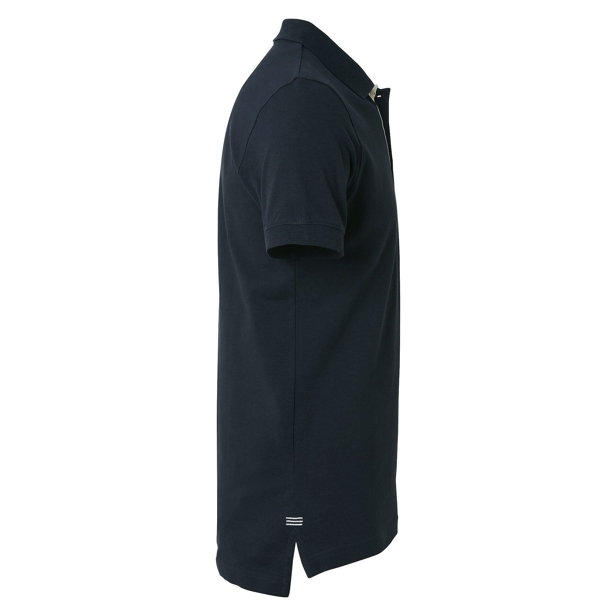 Polo piqué homme Morris en coton avec bande de propreté, bleu marine - South West 1000207403