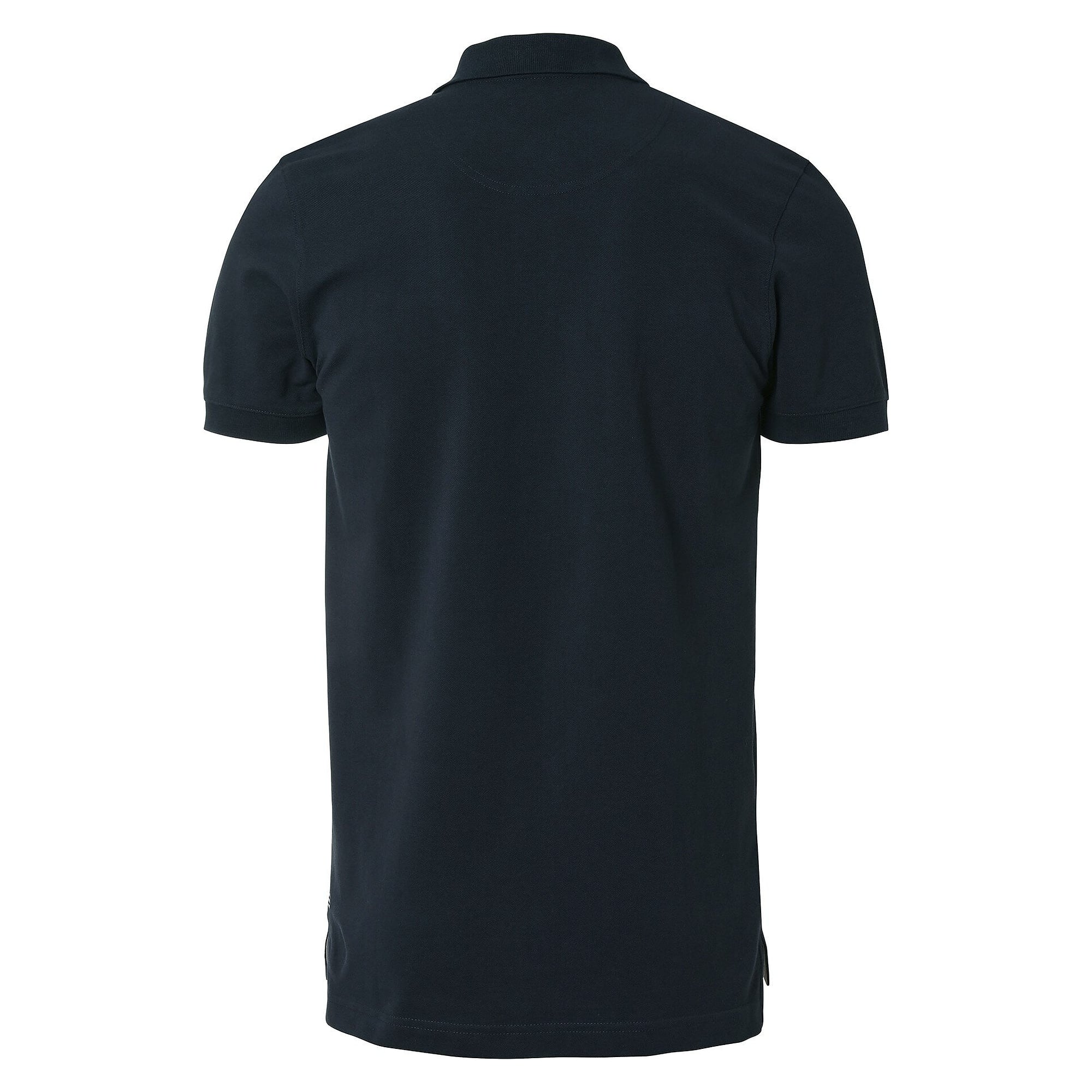 Polo piqué homme Morris en coton avec bande de propreté, bleu marine - South West 1000207403
