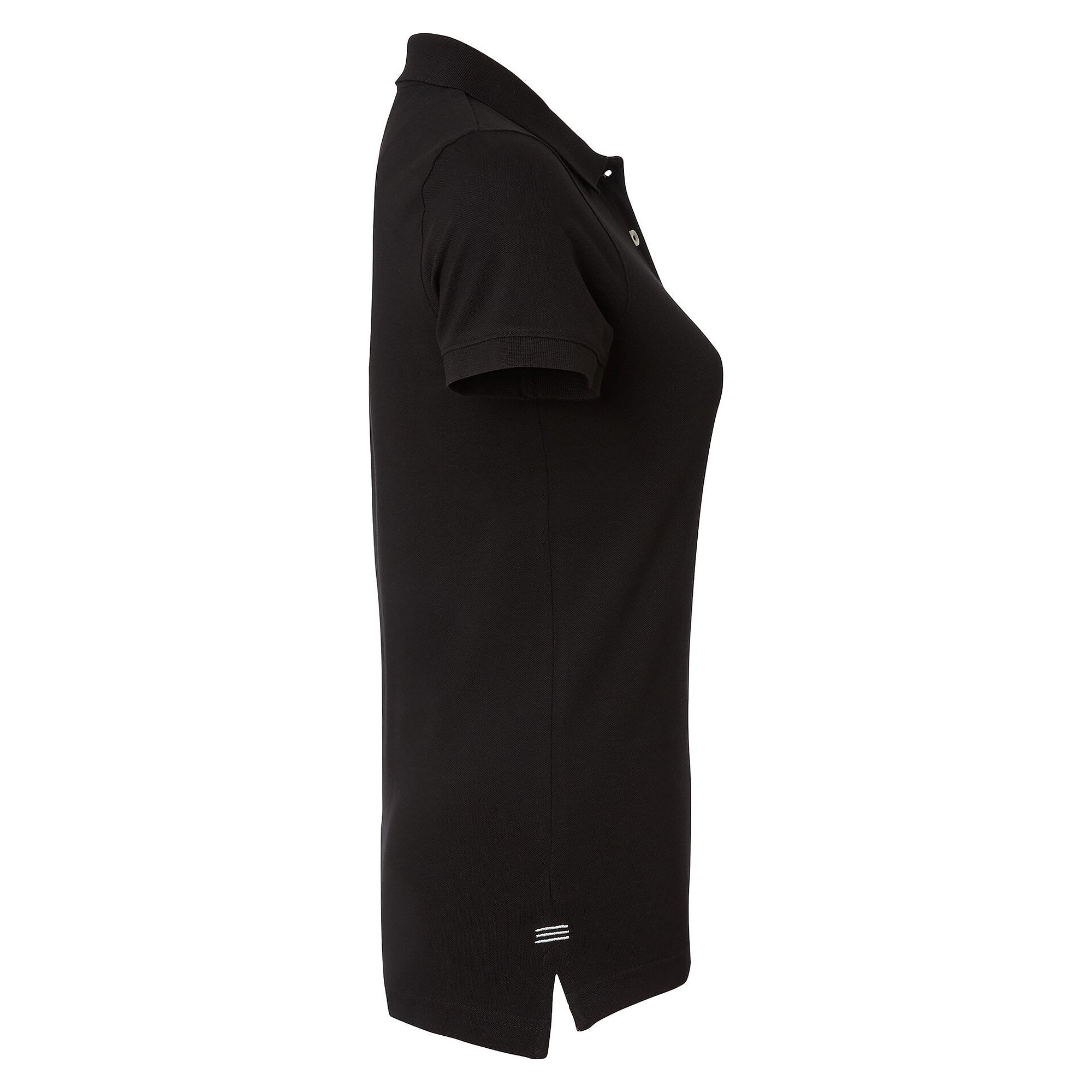 Polo piqué femme Marion stretch à patte allongée, noir - South West 1000208001