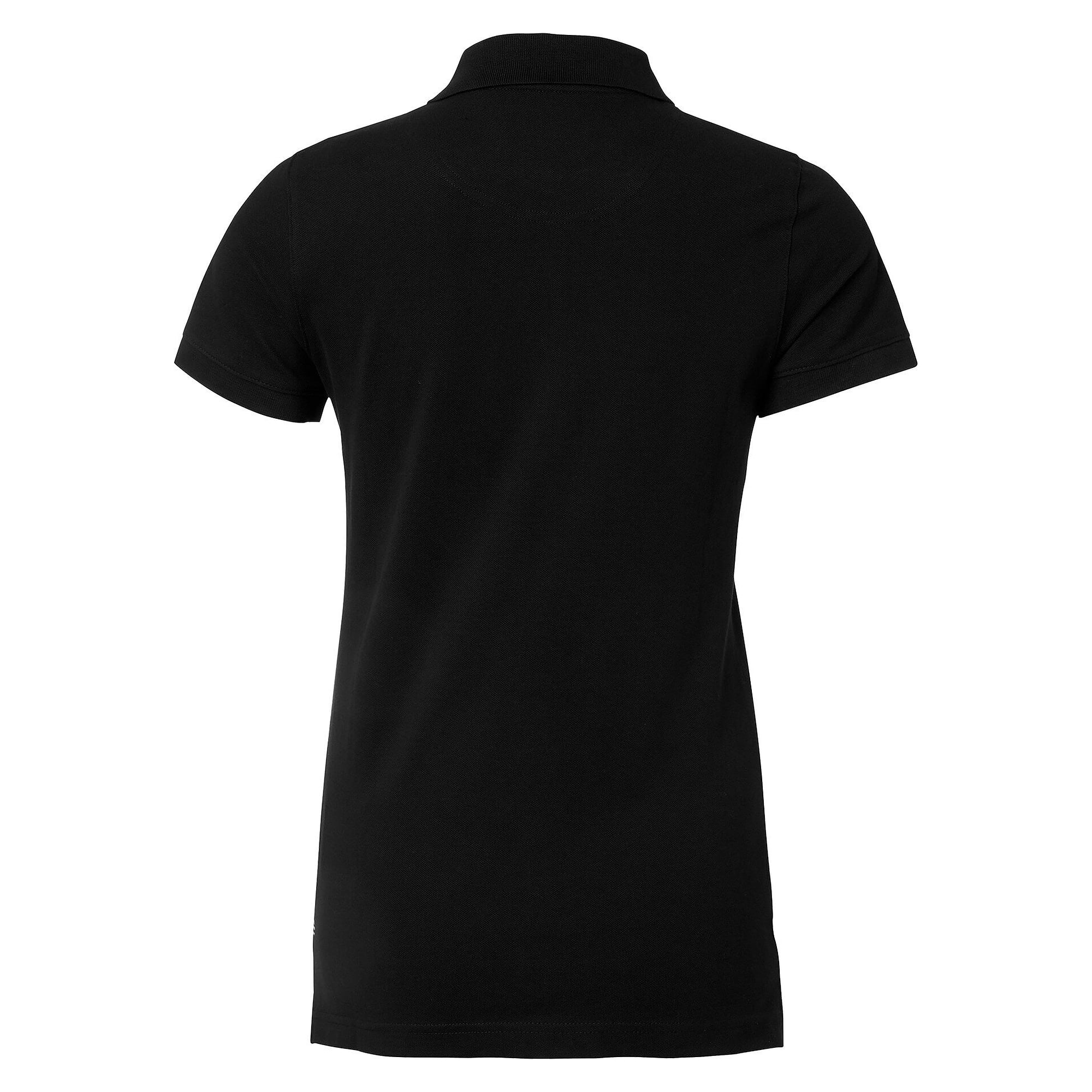 Polo piqué femme Marion stretch à patte allongée, noir - South West 1000208001
