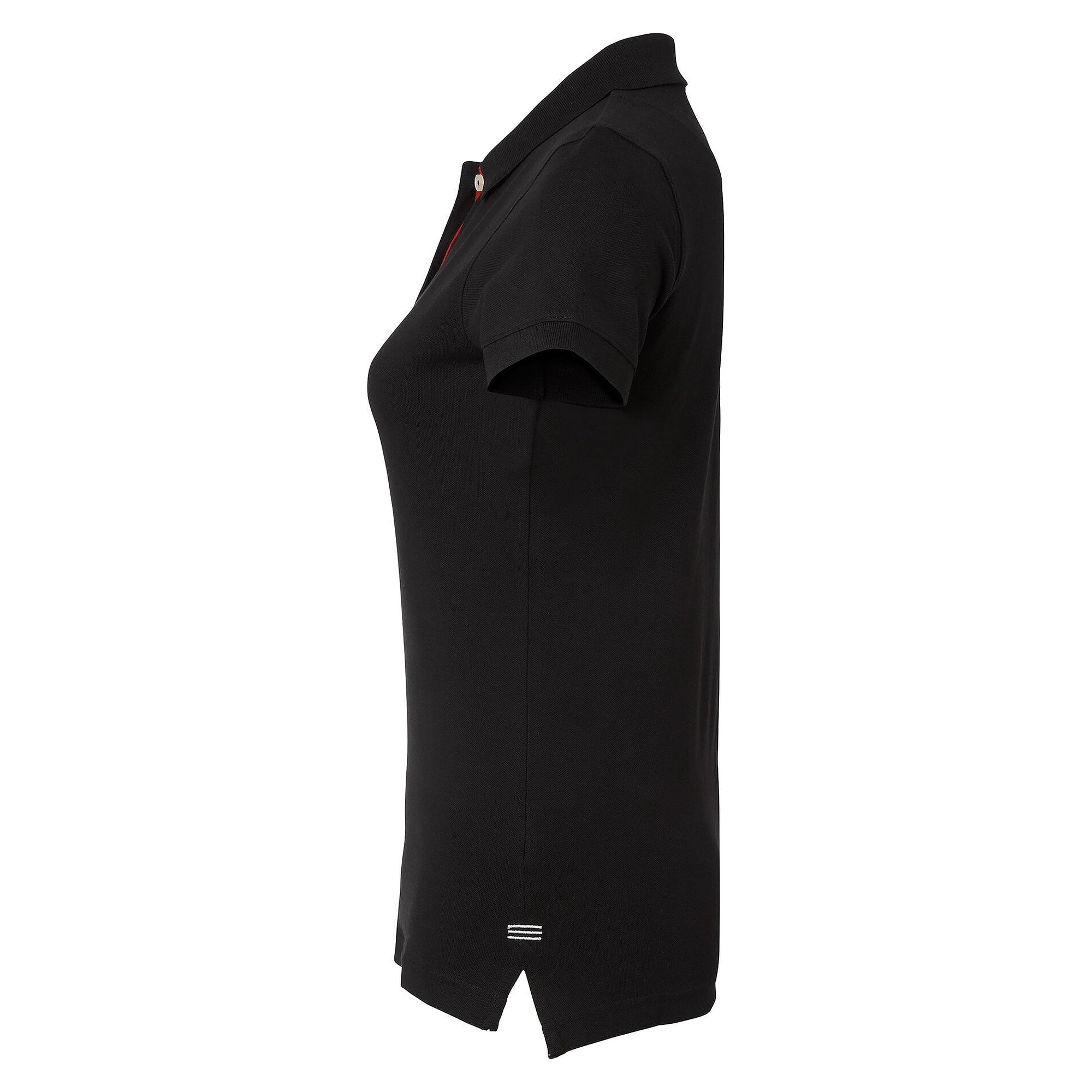 Polo piqué femme Marion stretch à patte allongée, noir - South West 1000208001