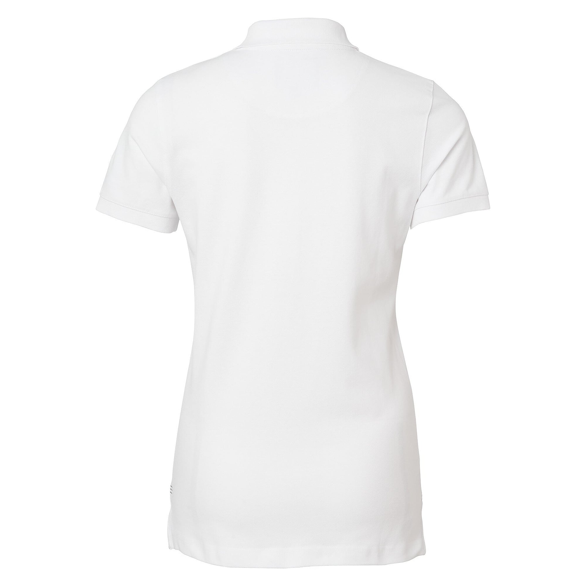 Polo piqué femme Marion stretch à patte allongée, blanc - South West 1000208101