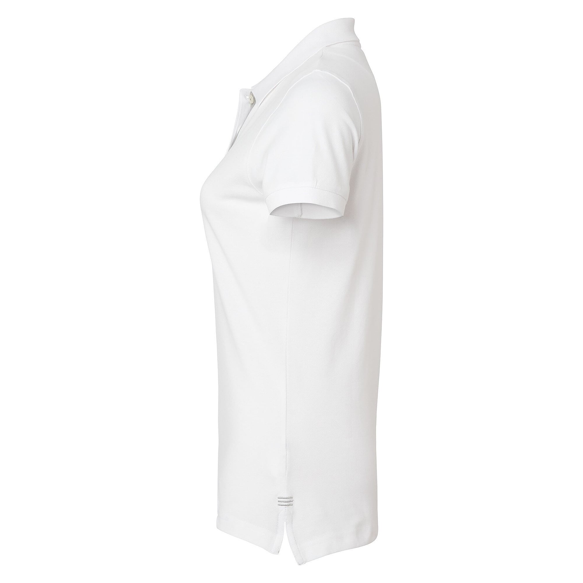 Polo piqué femme Marion stretch à patte allongée, blanc - South West 1000208101