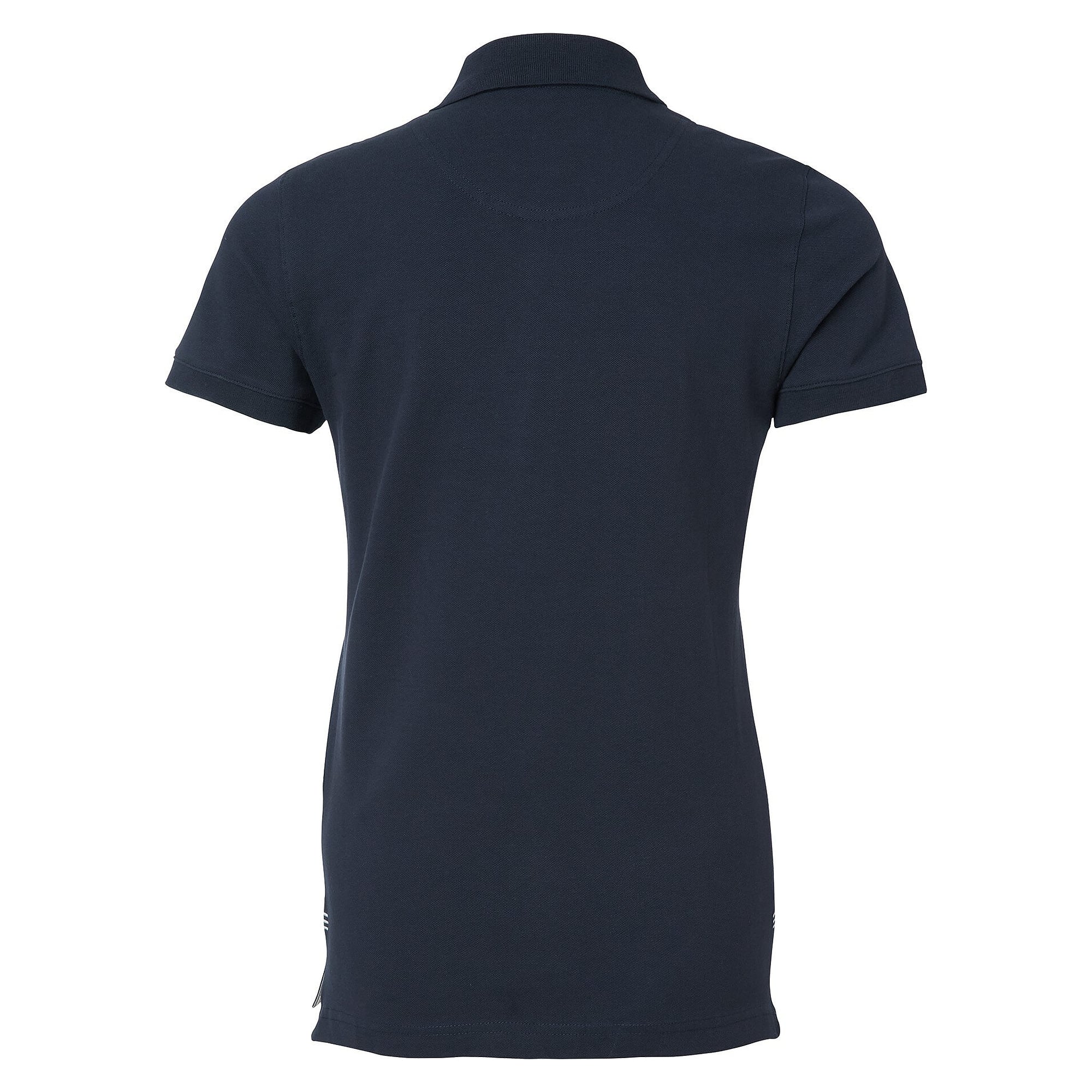 Marion women's stretch piqué polo shirt with long placket, navy - South West 1000208403