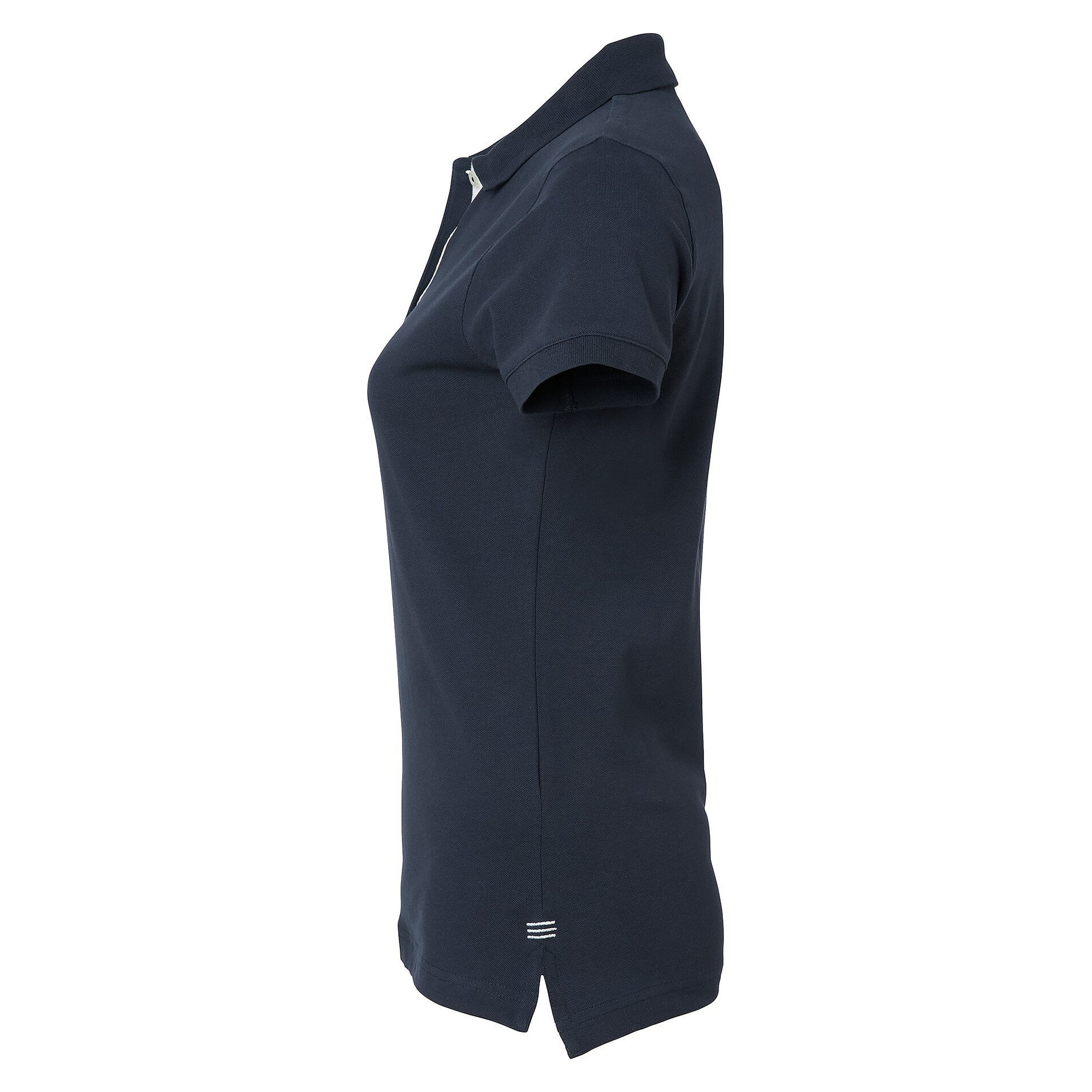 Marion women's stretch piqué polo shirt with long placket, navy - South West 1000208403