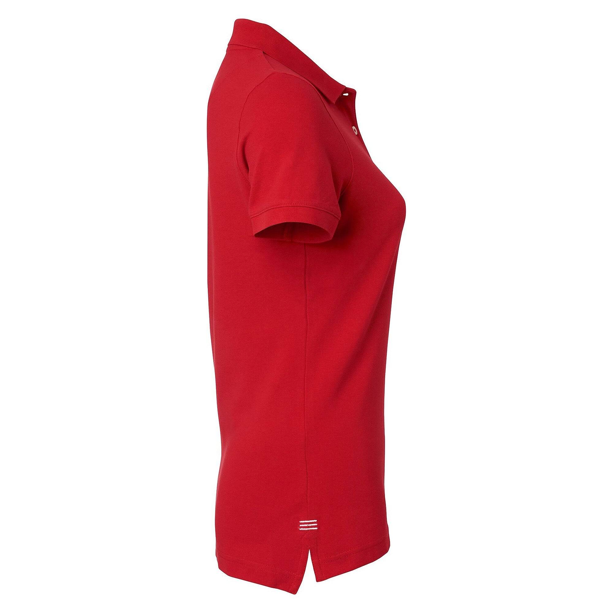 Polo piqué femme Marion stretch à patte allongée, rouge - South West 1000208607