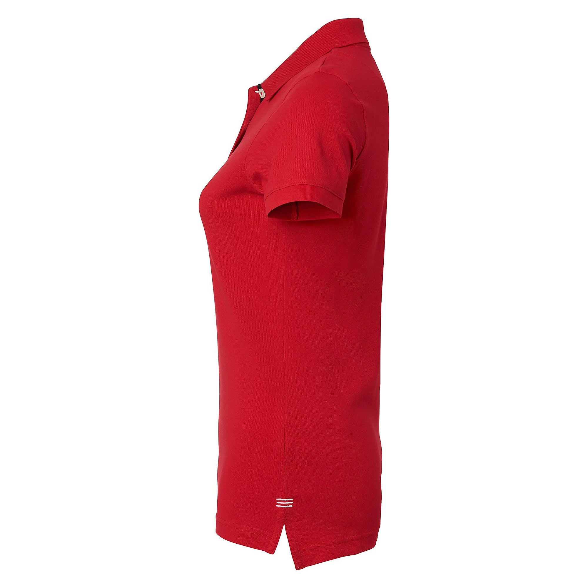 Polo piqué femme Marion stretch à patte allongée, rouge - South West 1000208607