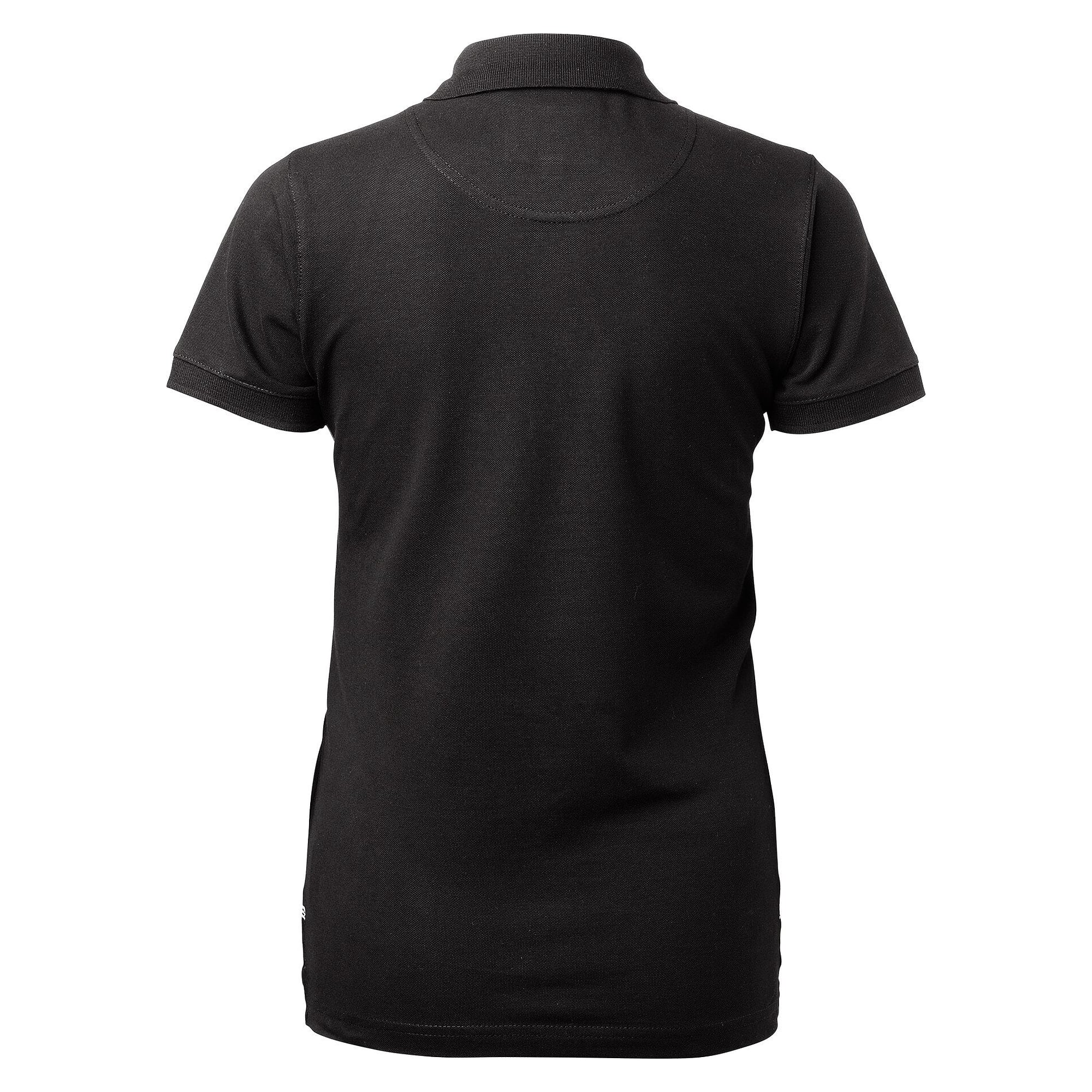 Piqué-Poloshirt Marion im Damenschnitt mit längerer Knopfleiste und Stretchanteil, schwarz - South West 1000210001