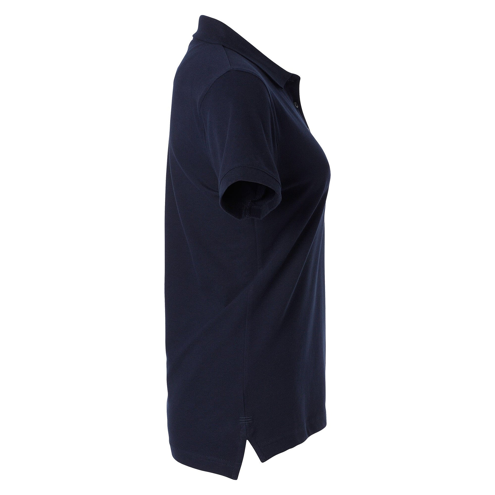 Polo piqué femme Marion avec patte de boutonnage allongée et élasthanne, bleu marine - South West 1000210403