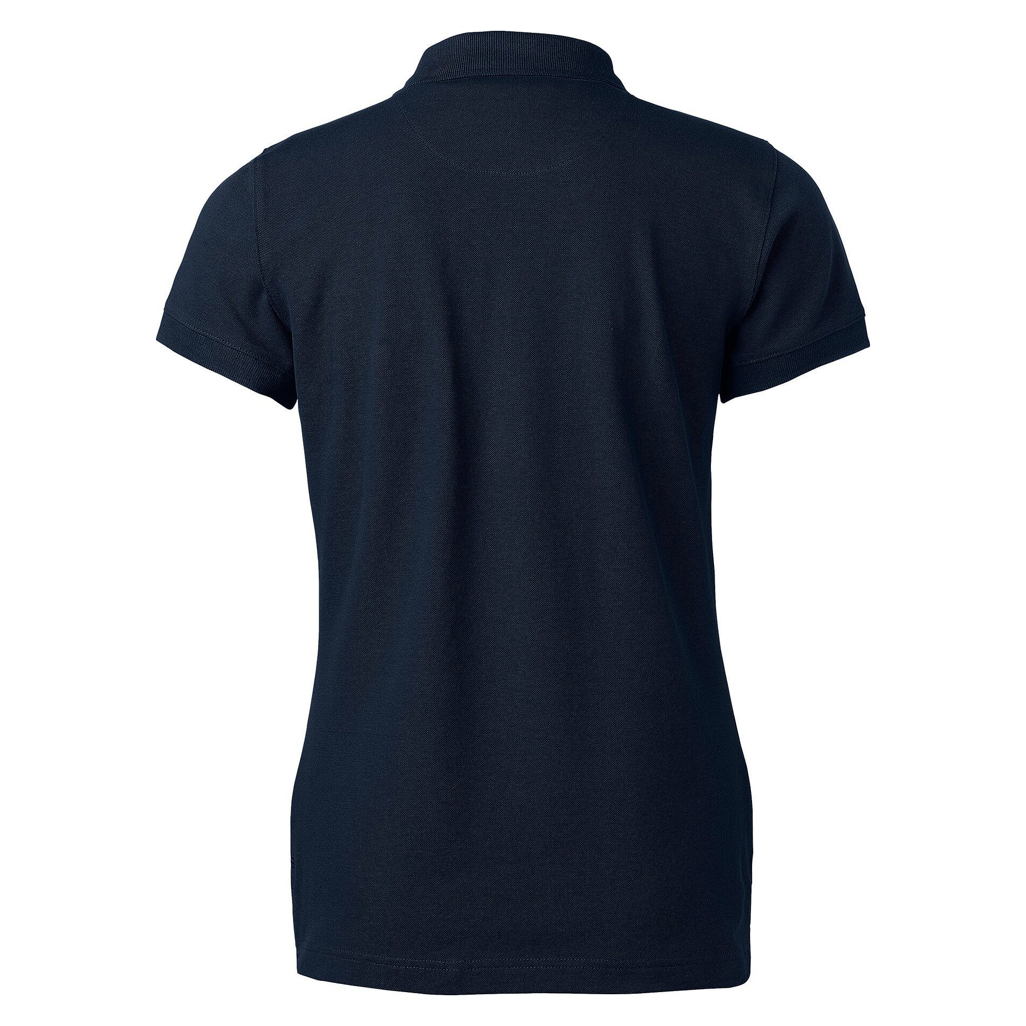 Polo piqué femme Marion avec patte de boutonnage allongée et élasthanne, bleu marine - South West 1000210403