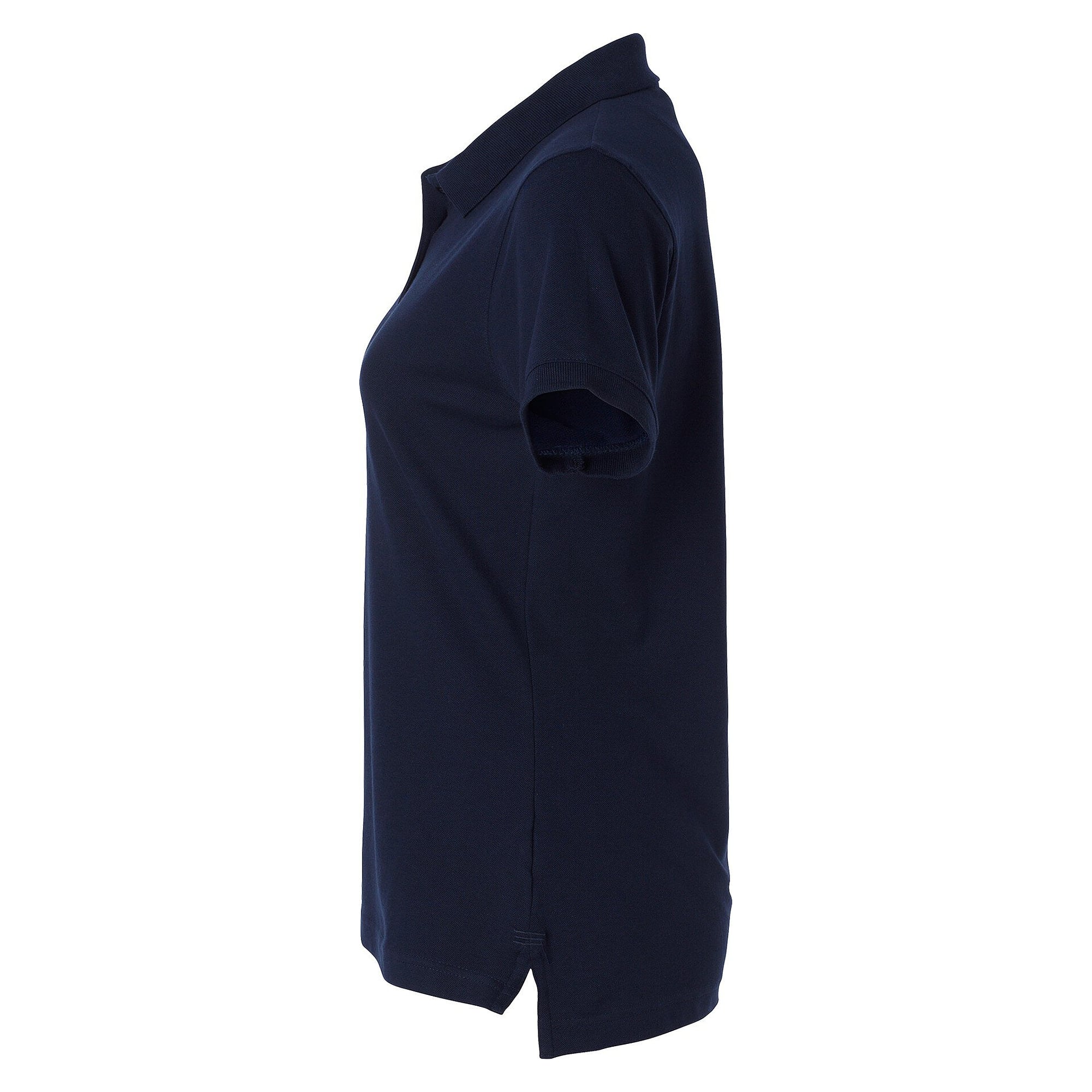 Polo piqué femme Marion avec patte de boutonnage allongée et élasthanne, bleu marine - South West 1000210403