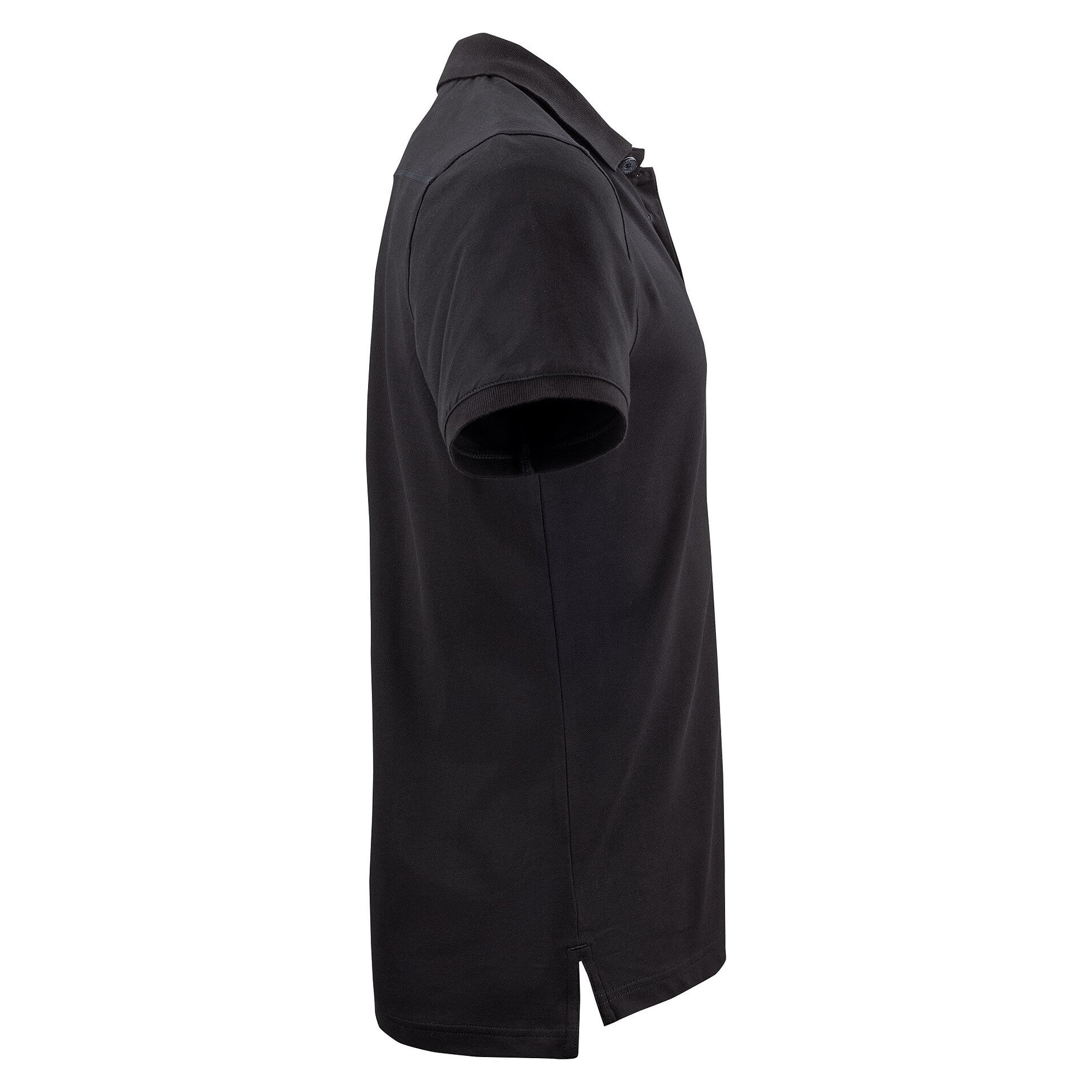 Polo piqué homme Martin en coton bio équitable certifié GOTS, noir - South West 1000211001