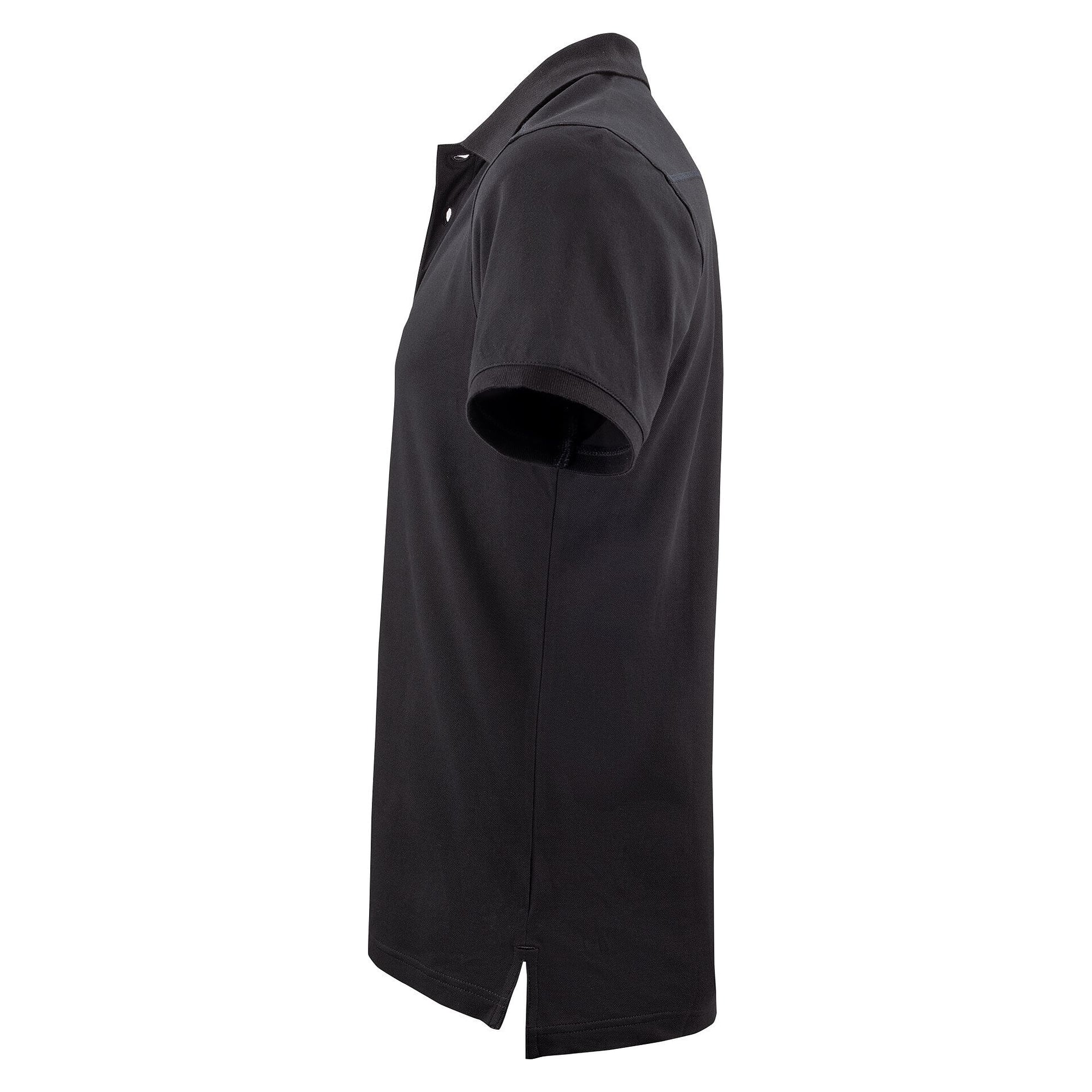 Polo piqué homme Martin en coton bio équitable certifié GOTS, noir - South West 1000211001