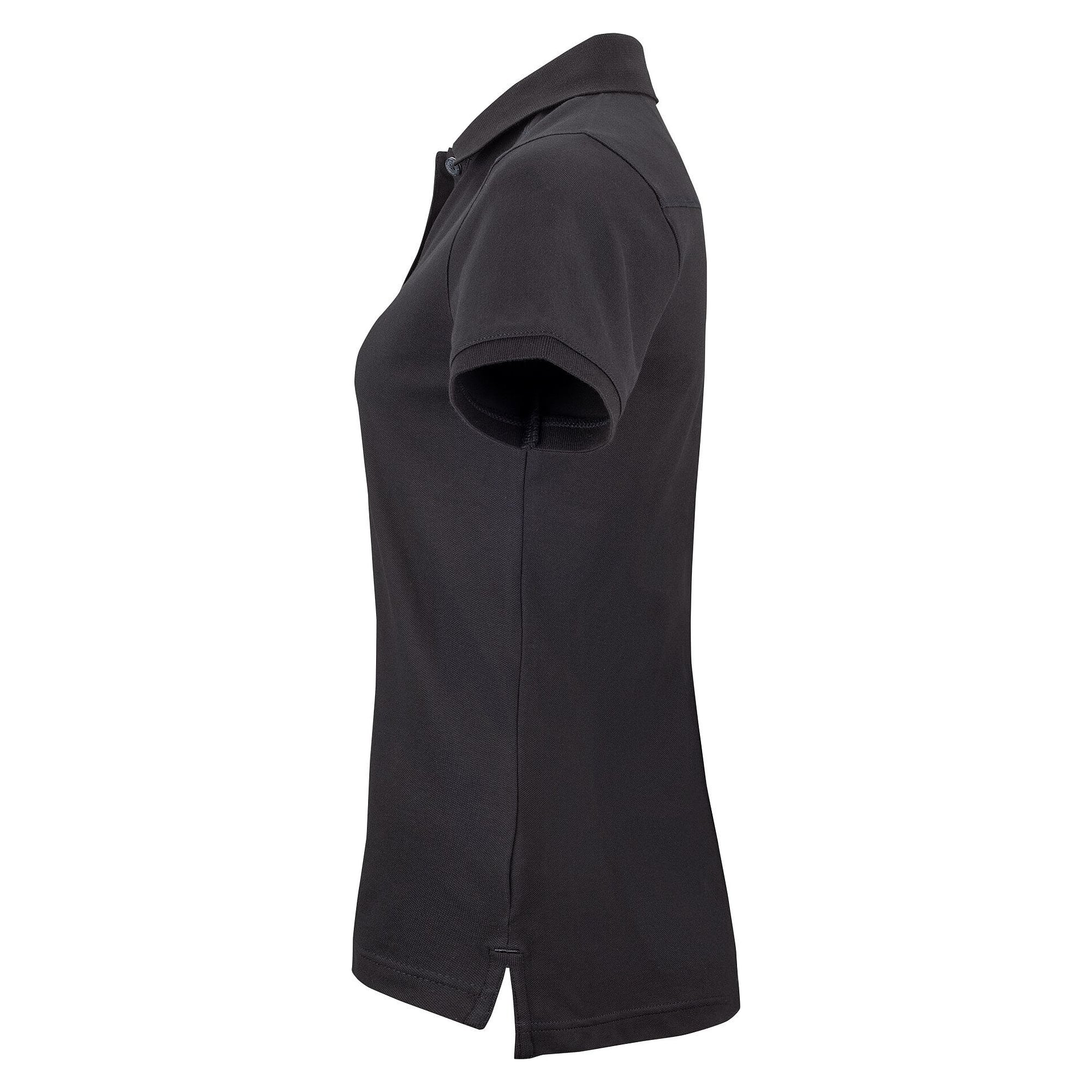 Damen-Piqué-Poloshirt Magda aus GOTS-zertifizierter Bio-Fairtrade-Baumwolle, schwarz - South West 1000212001