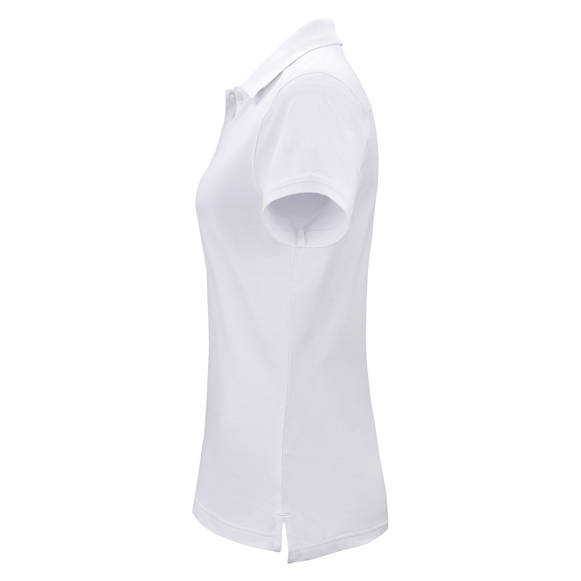 Polo piqué femme Magda en coton bio équitable certifié GOTS, blanc - South West 1000212101