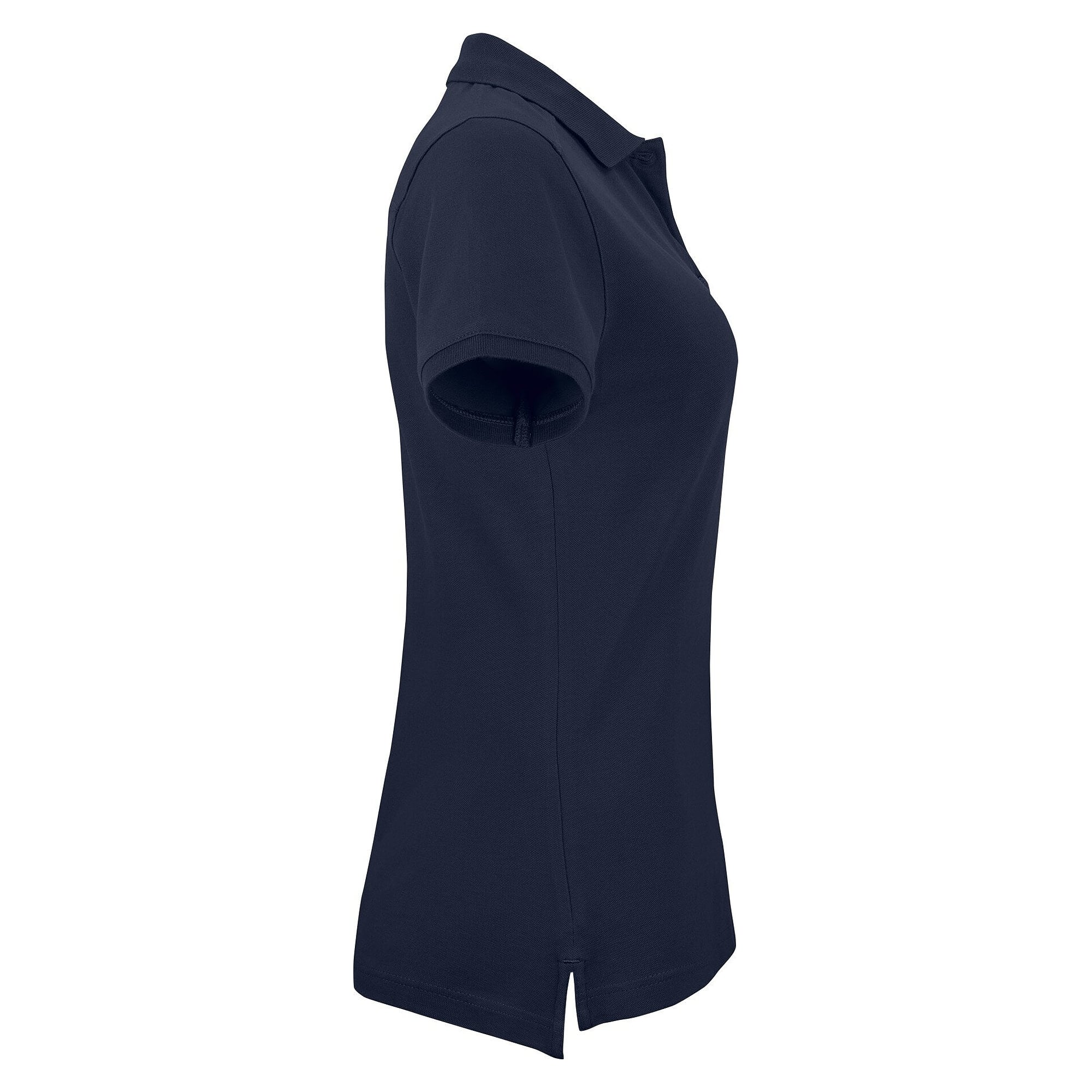 Polo piqué femme Magda en coton bio équitable certifié GOTS, bleu marine - South West 1000212403