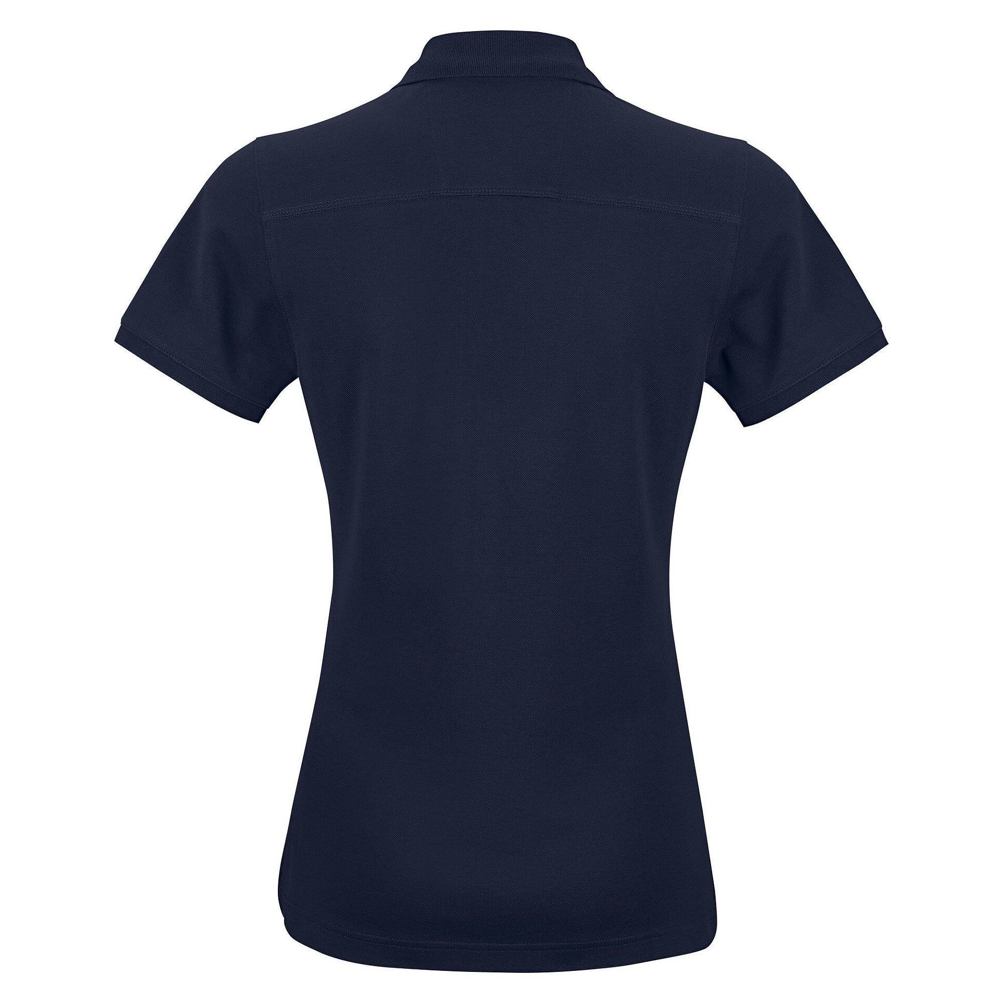 Polo piqué femme Magda en coton bio équitable certifié GOTS, bleu marine - South West 1000212403