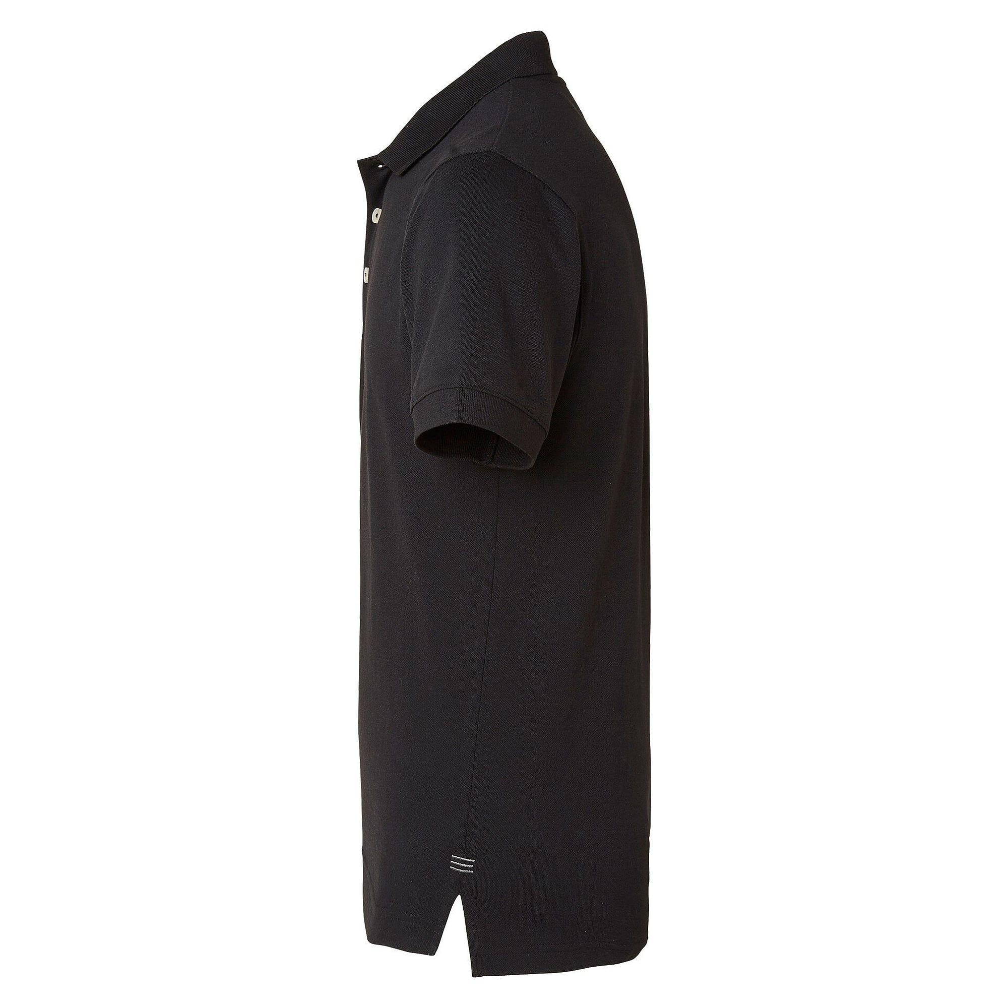 Polo homme Weston à patte contrastée, lavable à 60 °C, noir/gris - South West 1000213901