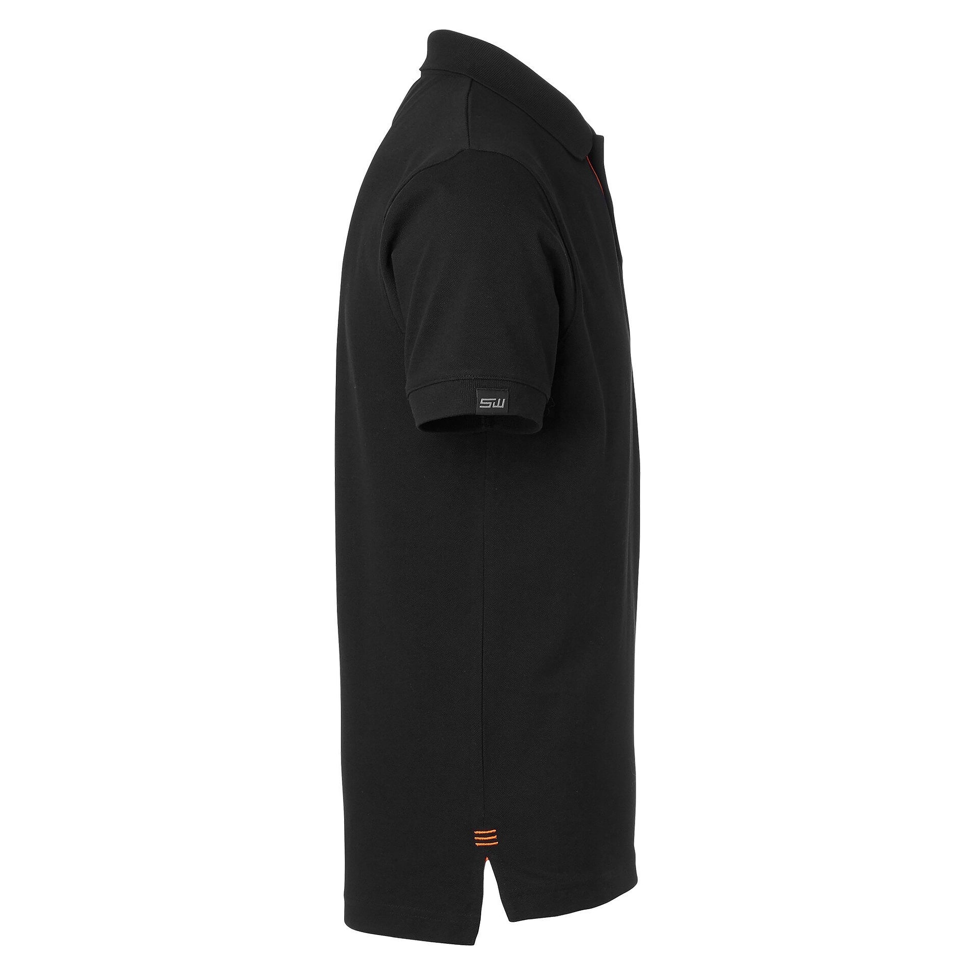 Polo homme Weston à patte contrastée, lavable à 60 °C, noir/orange - South West 1000213916