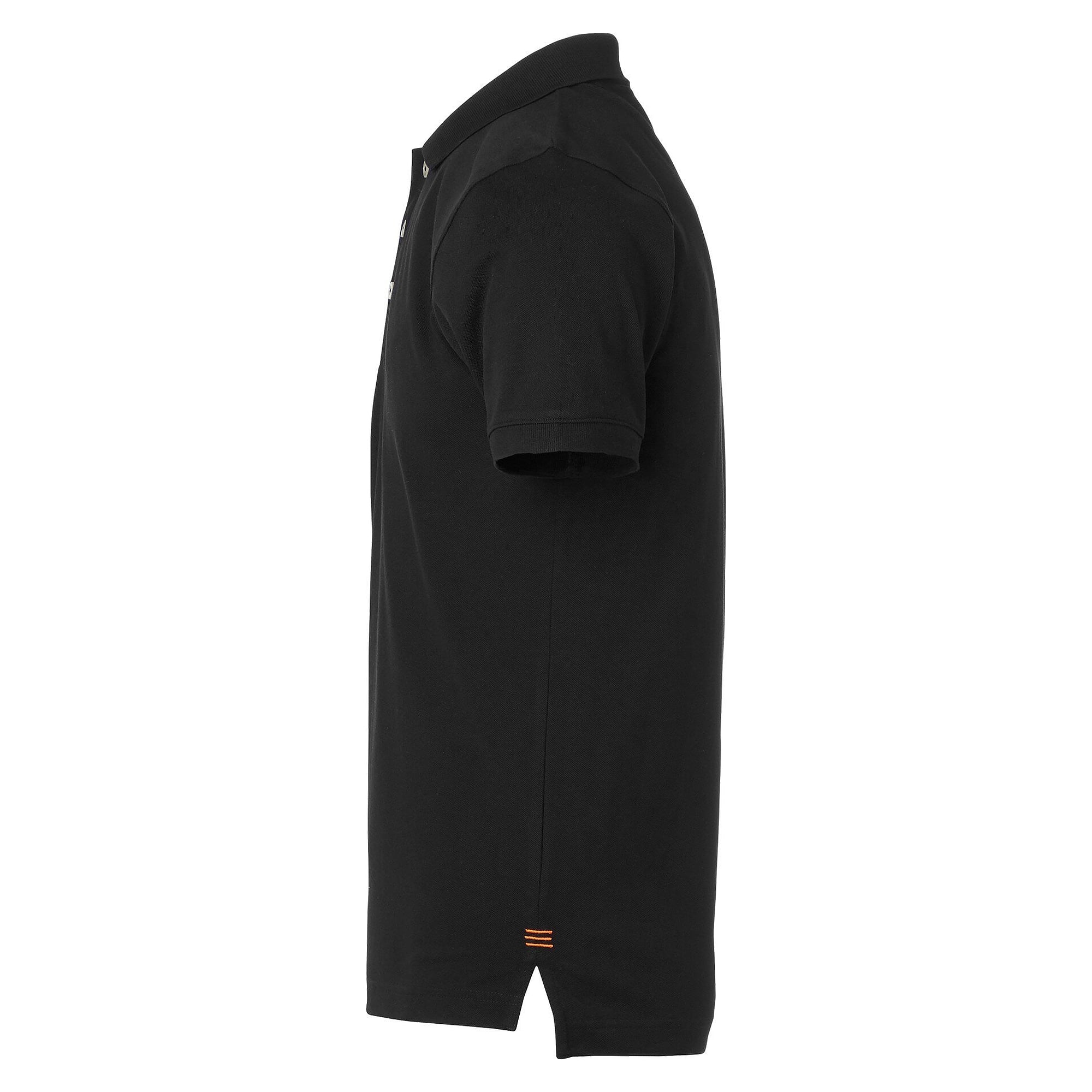 Polo homme Weston à patte contrastée, lavable à 60 °C, noir/orange - South West 1000213916