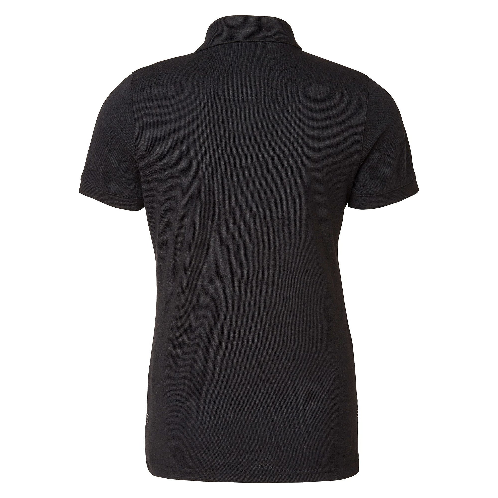 Polo femme Wera à patte contrastée, lavable à 60 °C, noir/gris - South West 1000214901