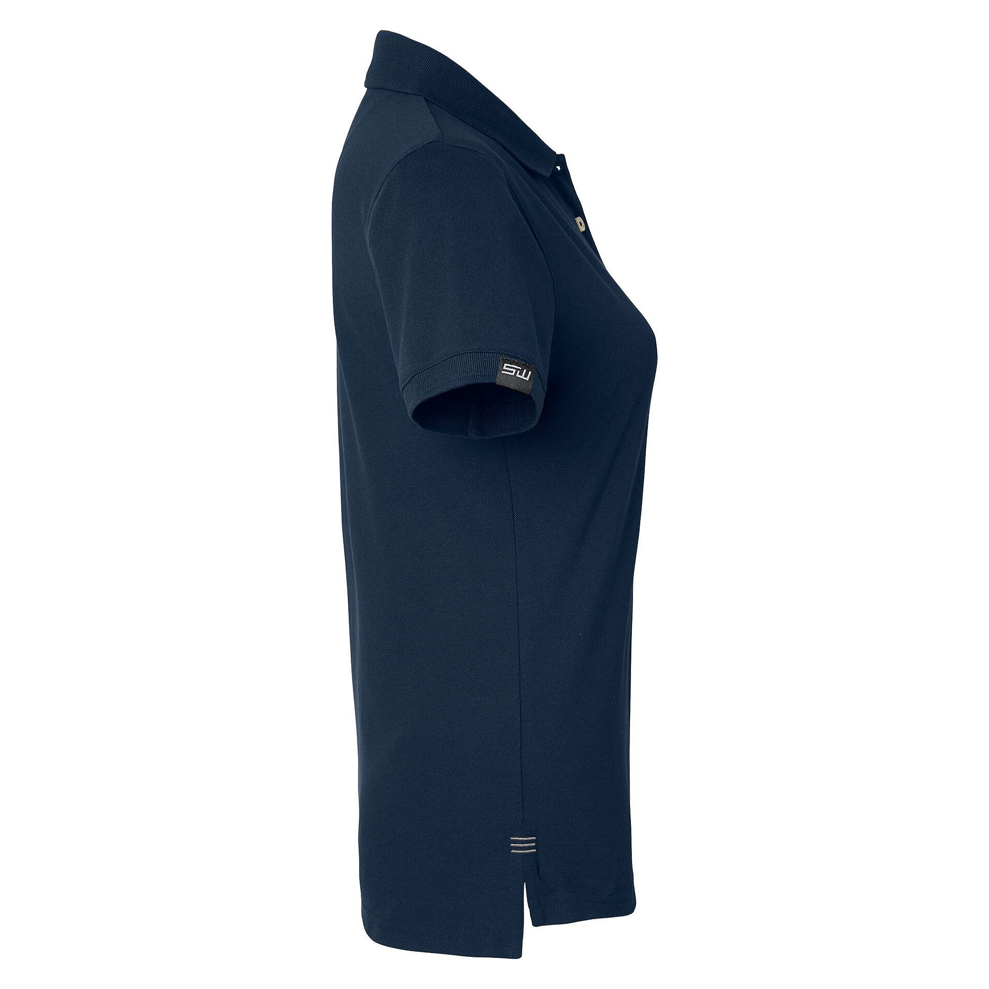 Damen-Poloshirt Wera mit Kontrast-Knopfleiste, 60 °C waschbar, navyblau/grau - South West 1000214954