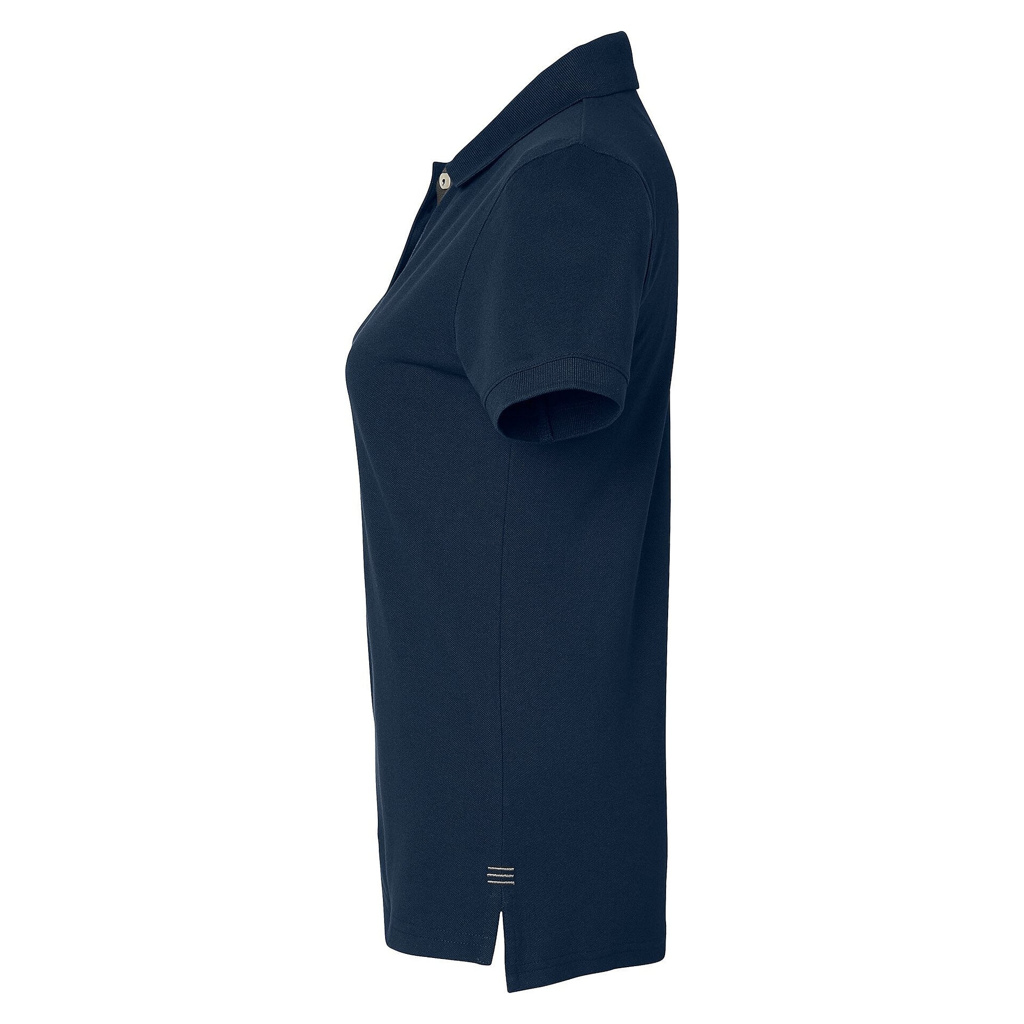 Damen-Poloshirt Wera mit Kontrast-Knopfleiste, 60 °C waschbar, navyblau/grau - South West 1000214954