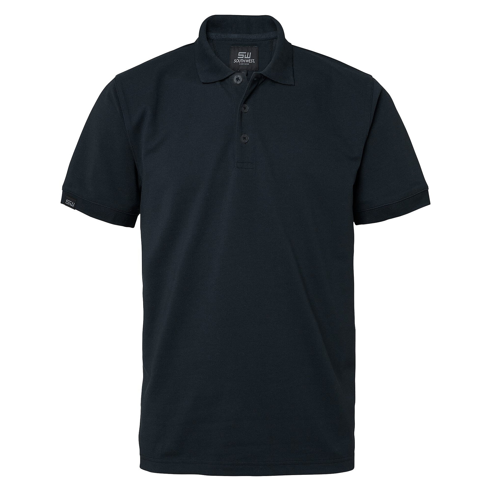 Weston solid men's single-colour polo shirt, washable at 60 °C, navy - South West 1000215403